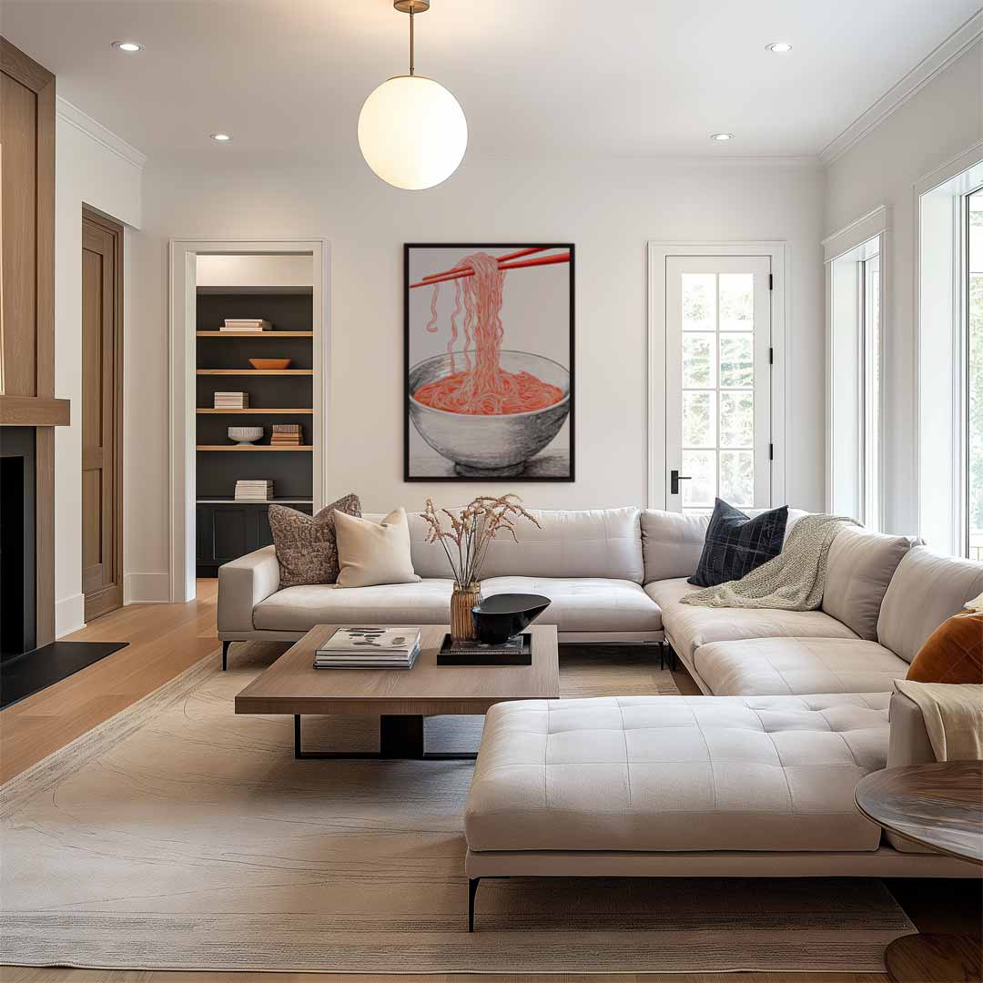 Noedels in Beweging Kunstwerk-canvas-dibond-plexiglas-wanddecoratie-WallArtistic