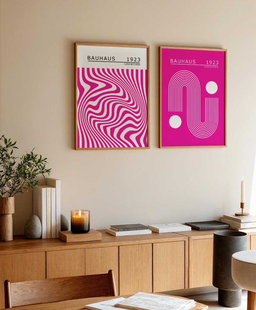 Golvend lijnenspel Posterset