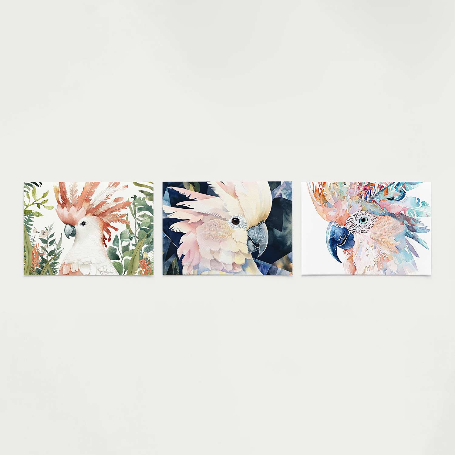 Vogels en bladeren Posterset
