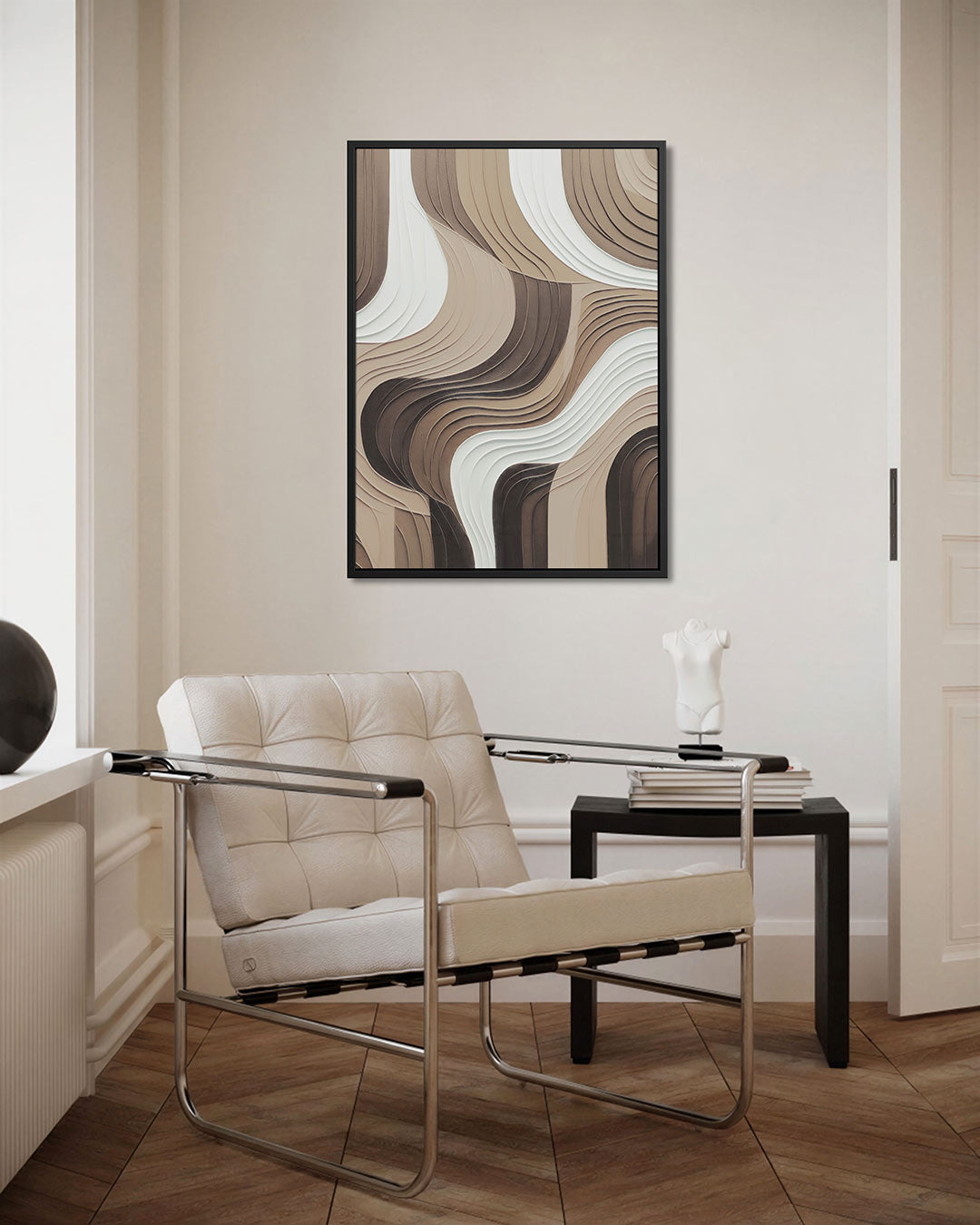Golvende lijnen compositie Kunstwerk