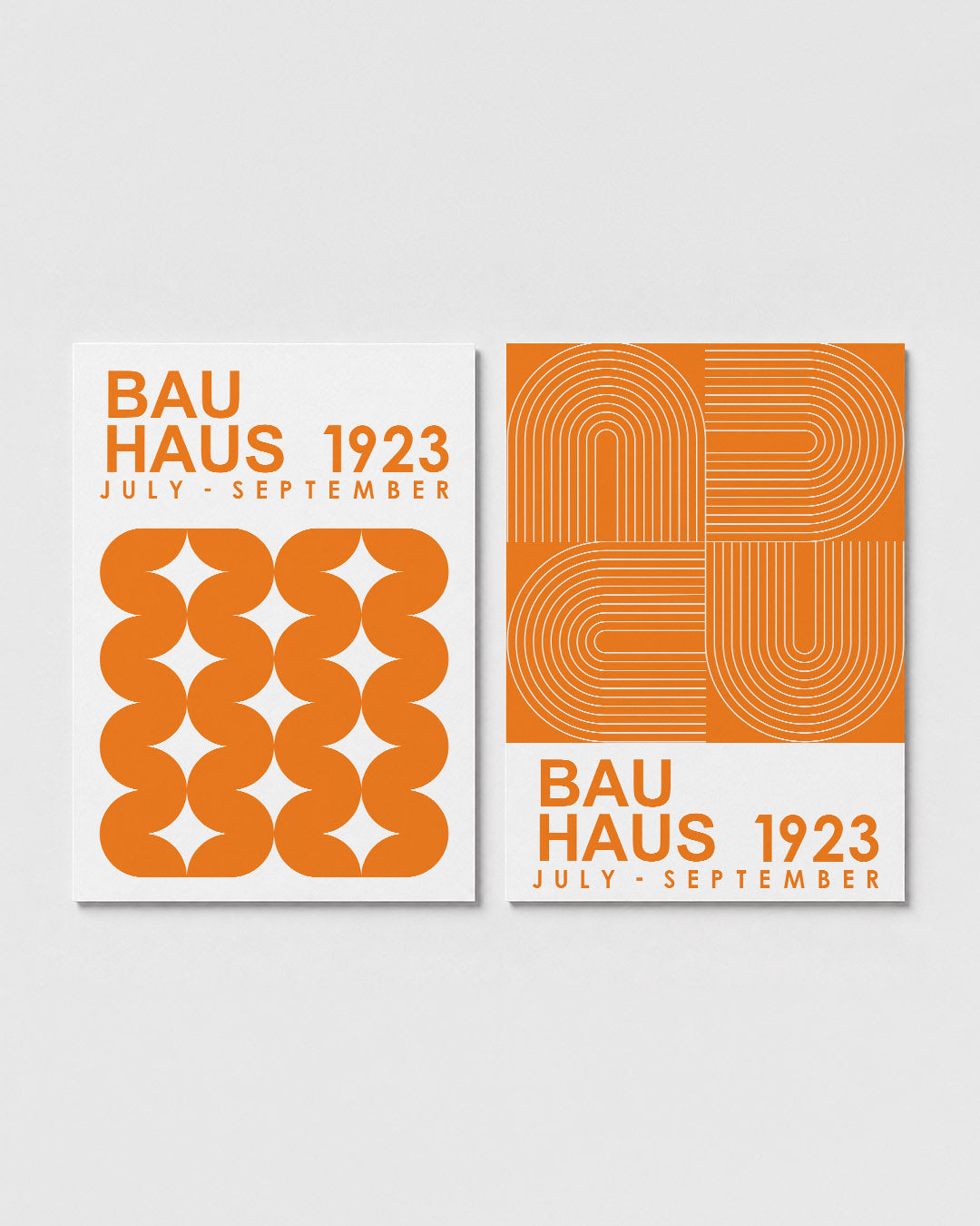 Oranje vormenspel Posterset