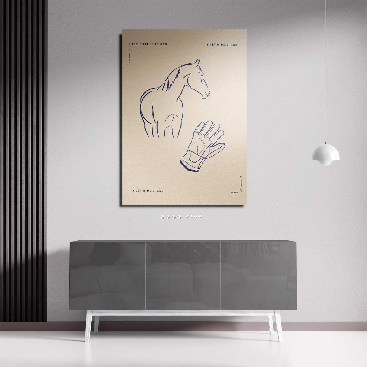 Elegante Paardenschets Kunstwerk-canvas-dibond-plexiglas-wanddecoratie-WallArtistic