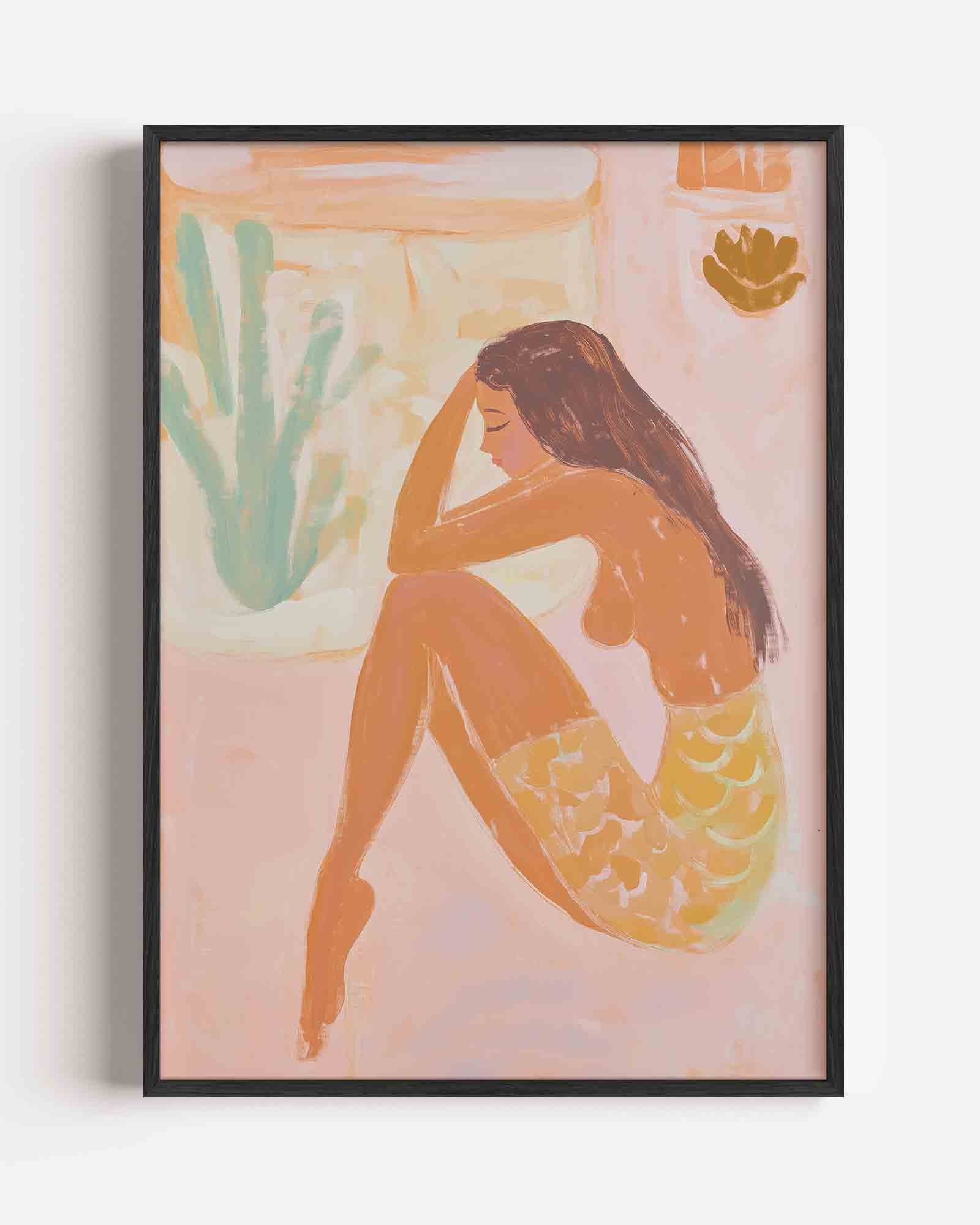 Zittende vrouw Poster