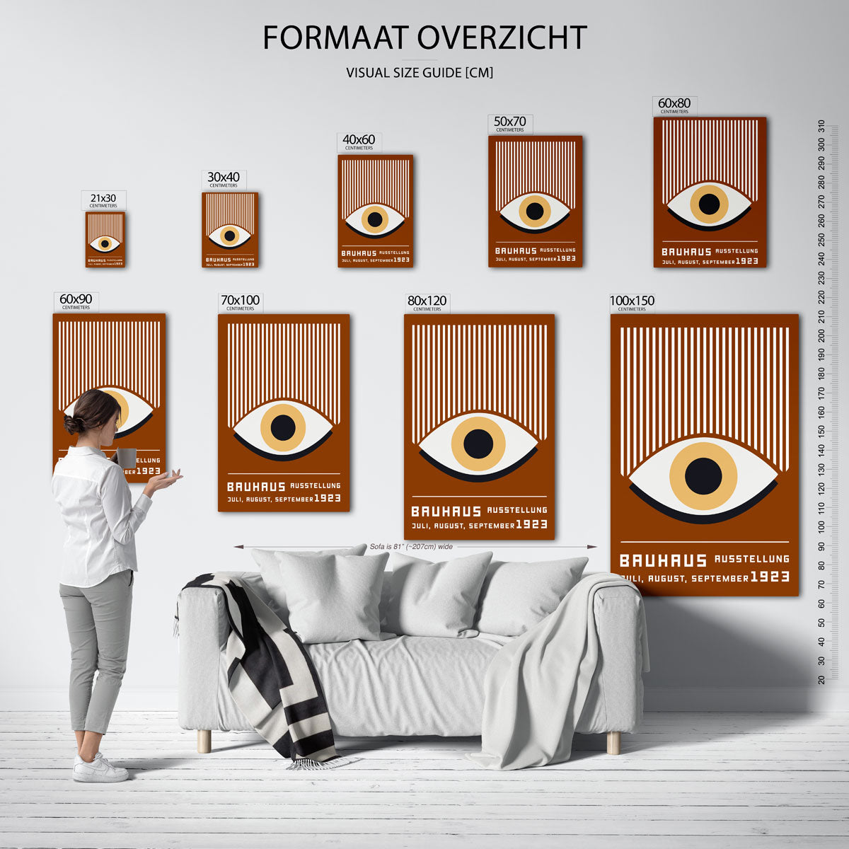 Oog en lijnen Poster