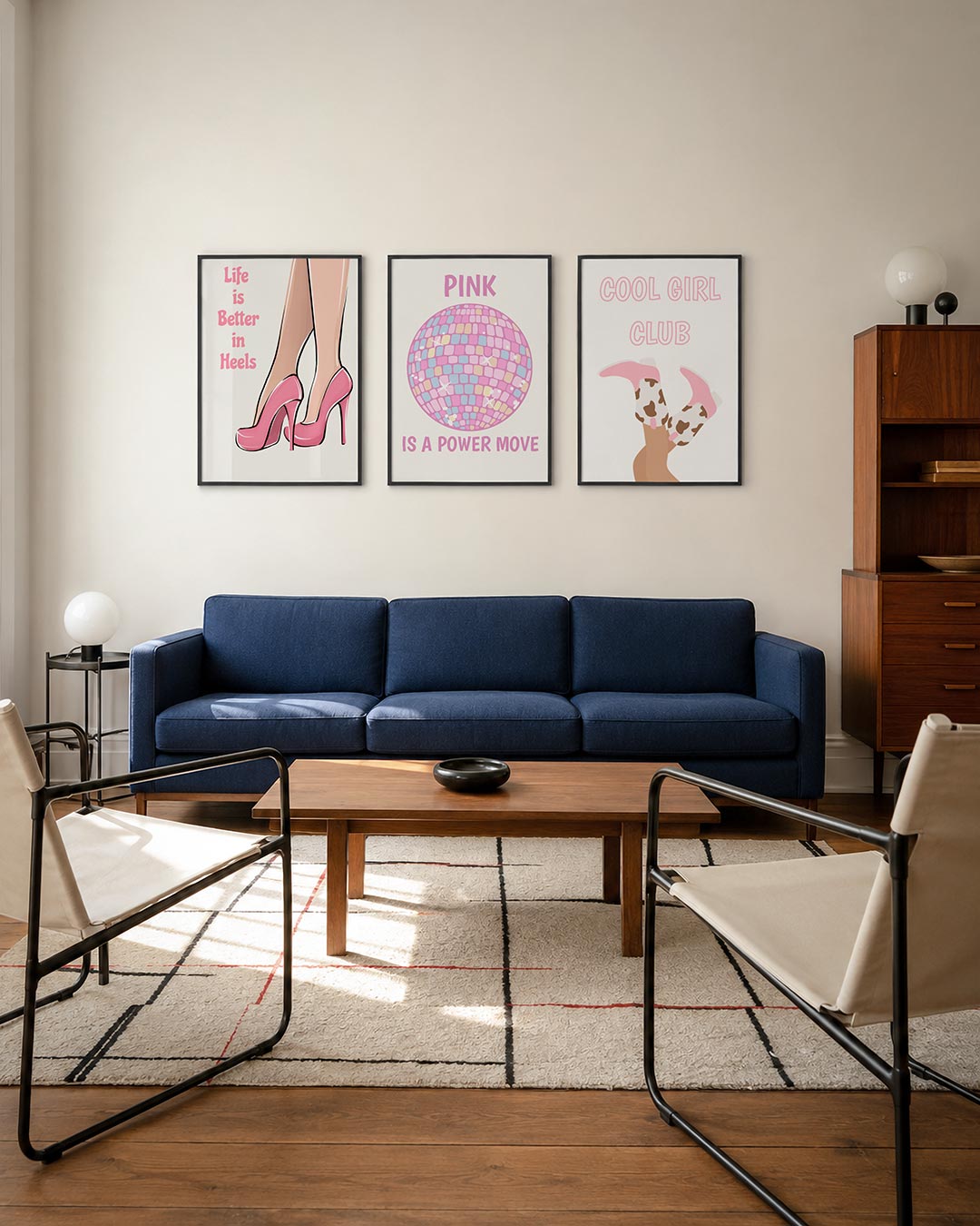 Roze schoenen statement Posterset
