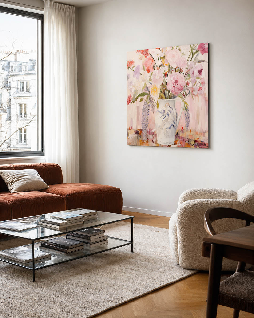 Bloemen in vaas Kunstwerk