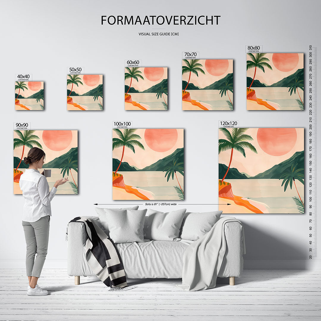Tropisch landschap Kunstwerk
