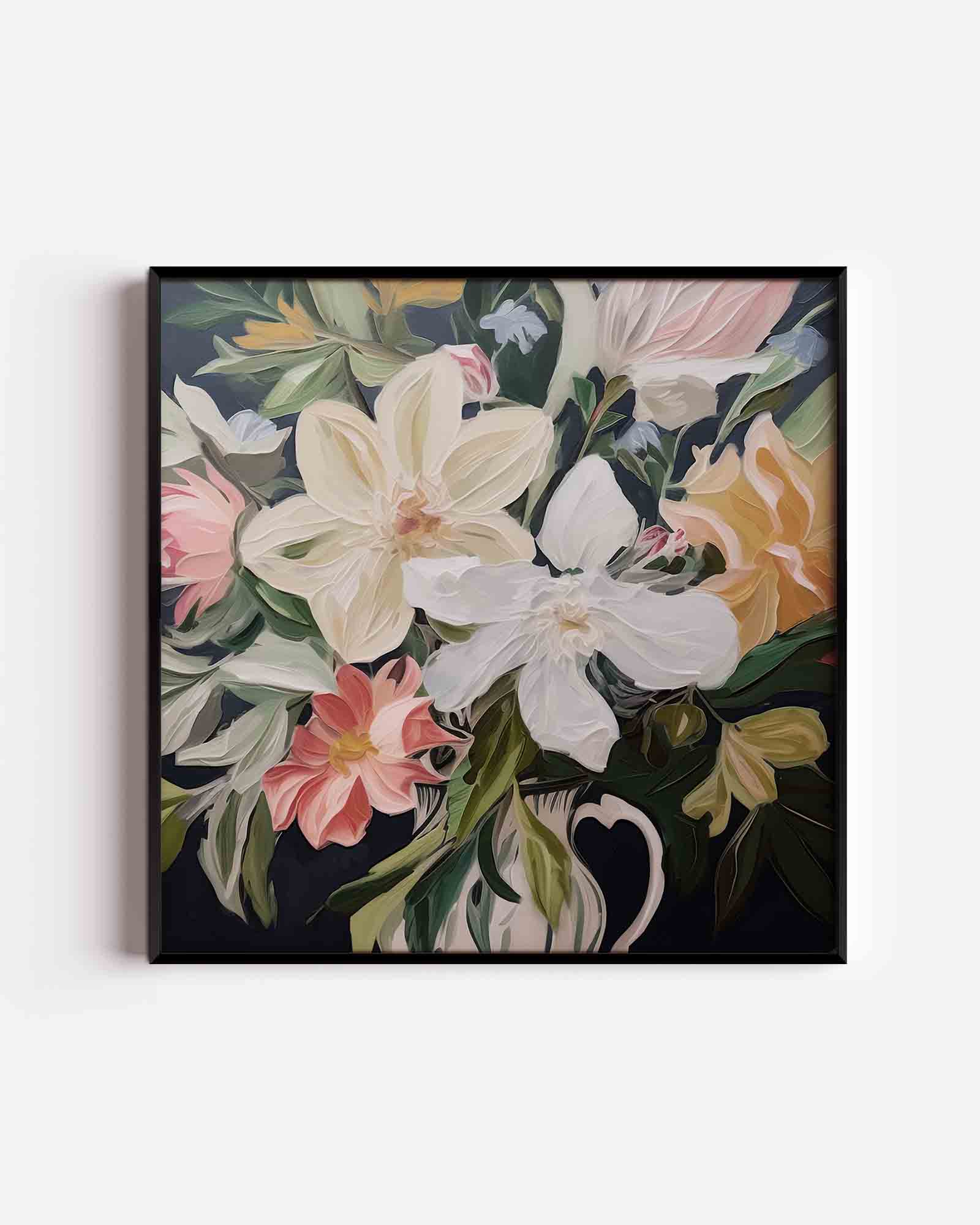 Bloemen in vaas Poster