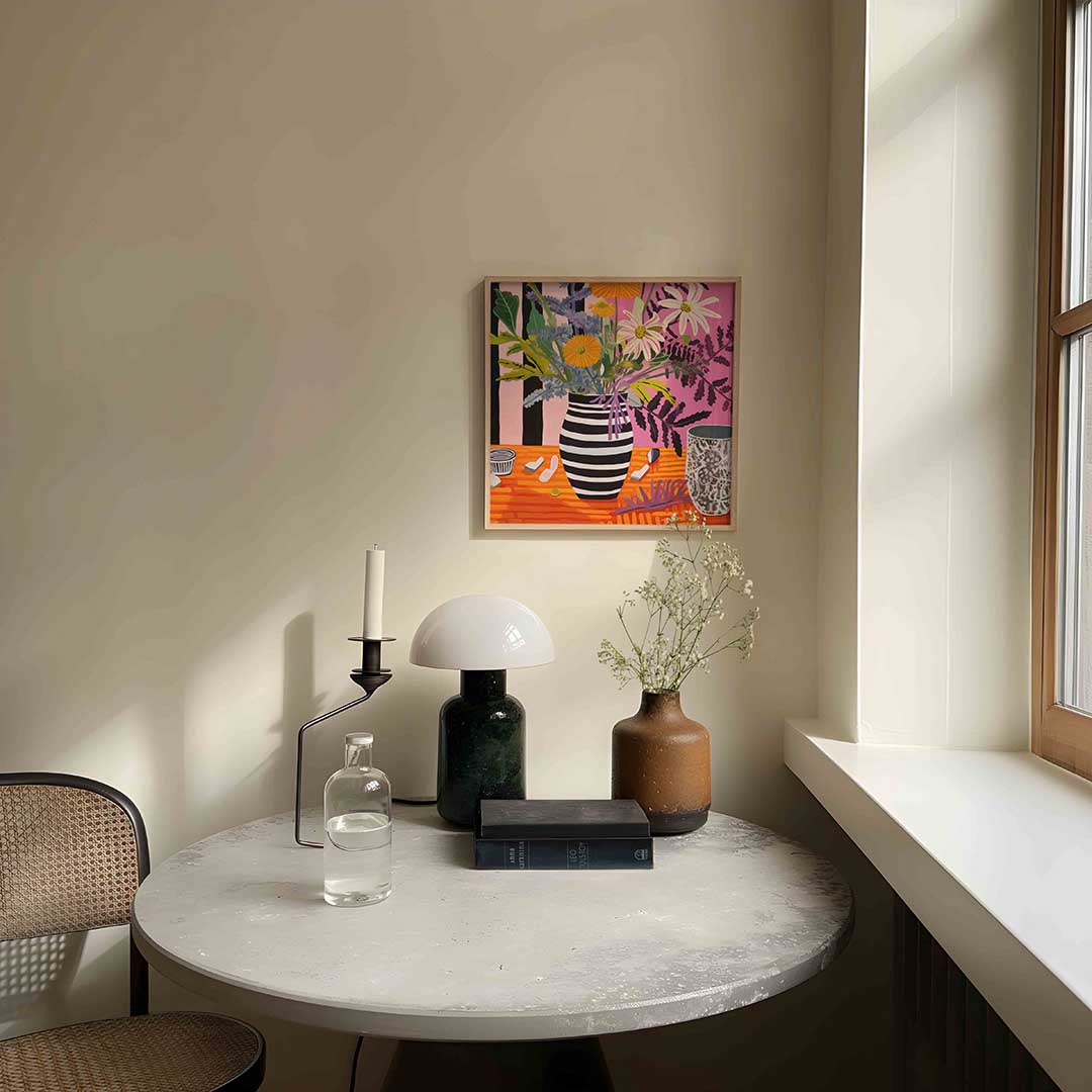 Bloemen in vaas Poster
