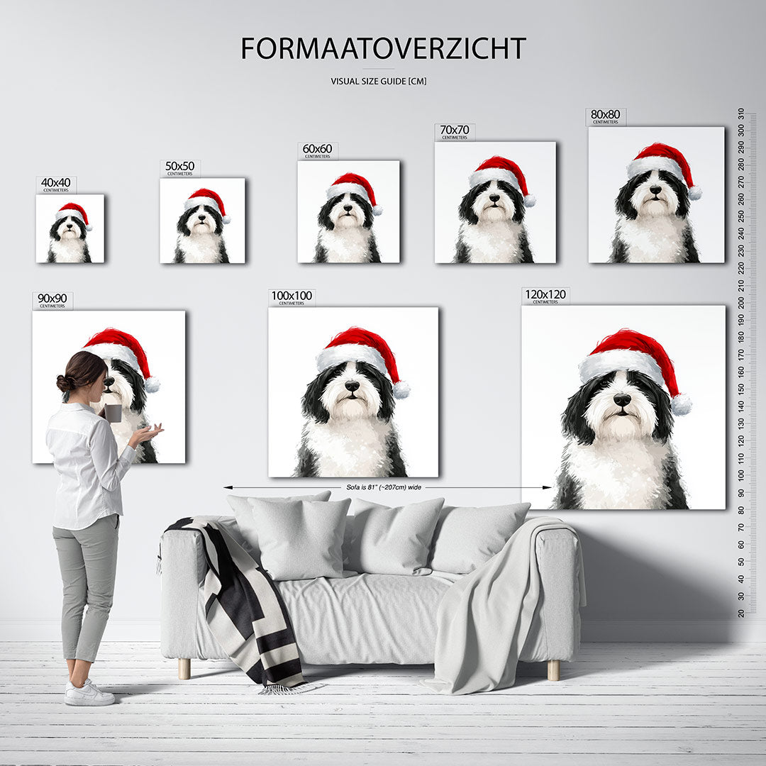Kersthond portret Kunstwerk