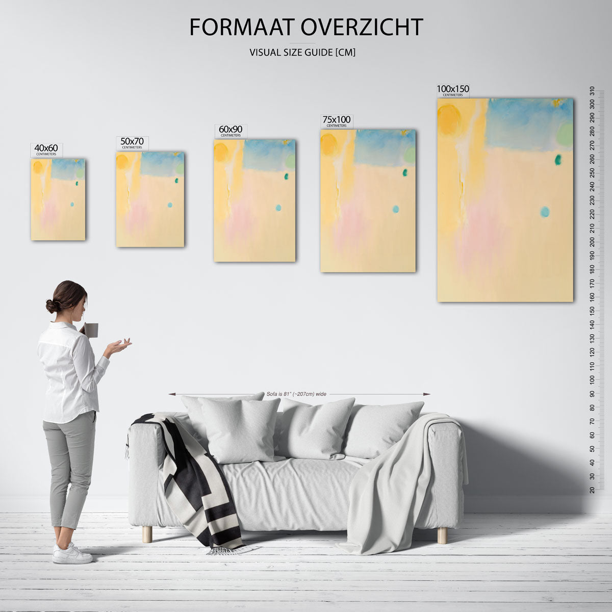 Kleurrijke vormen Kunstwerk