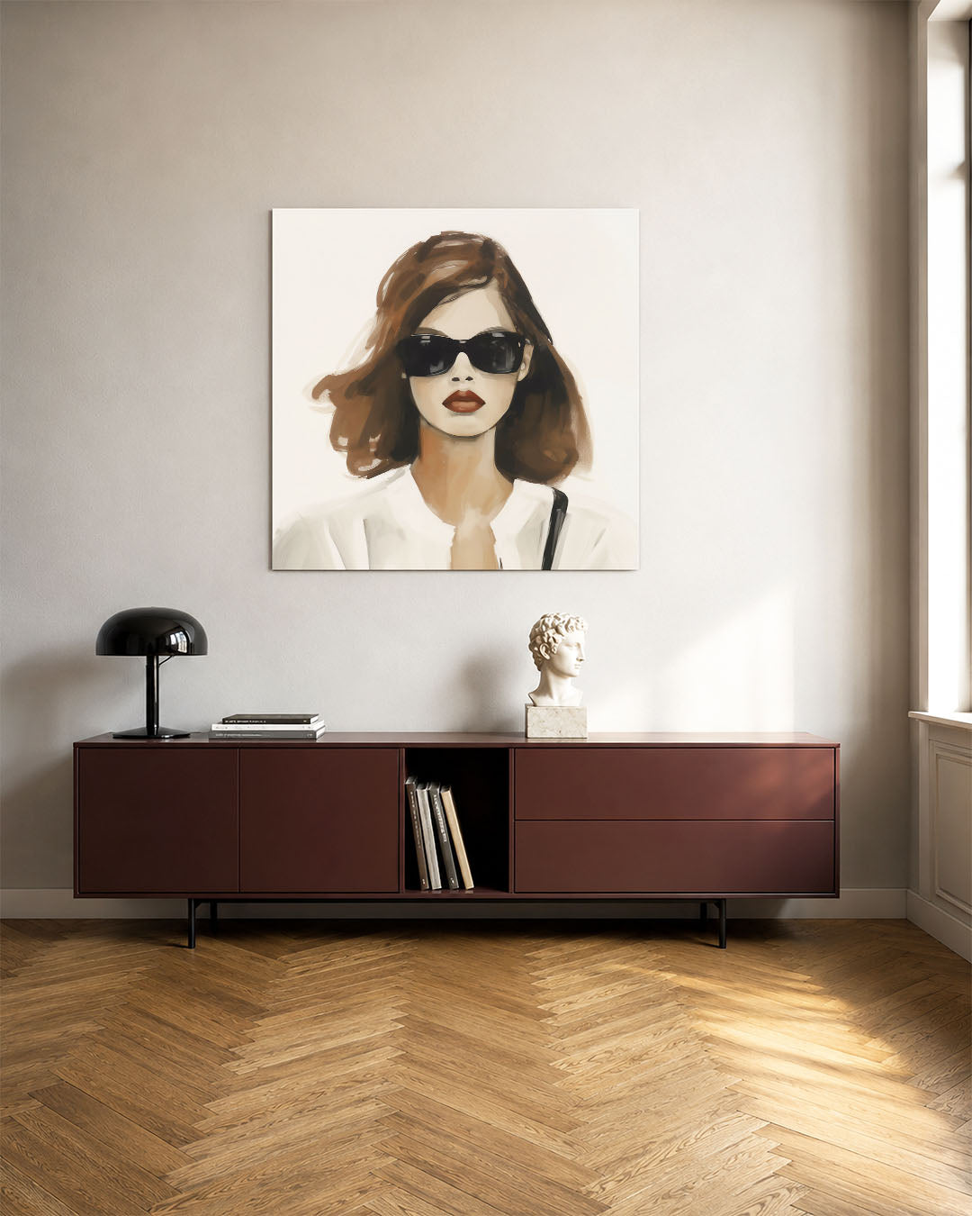 Stijlvolle vrouw Kunstwerk
