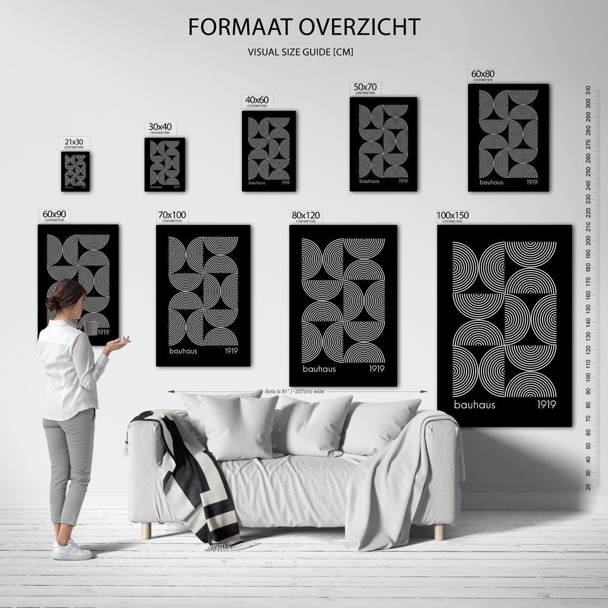 Cirkelritme en lijnen Poster