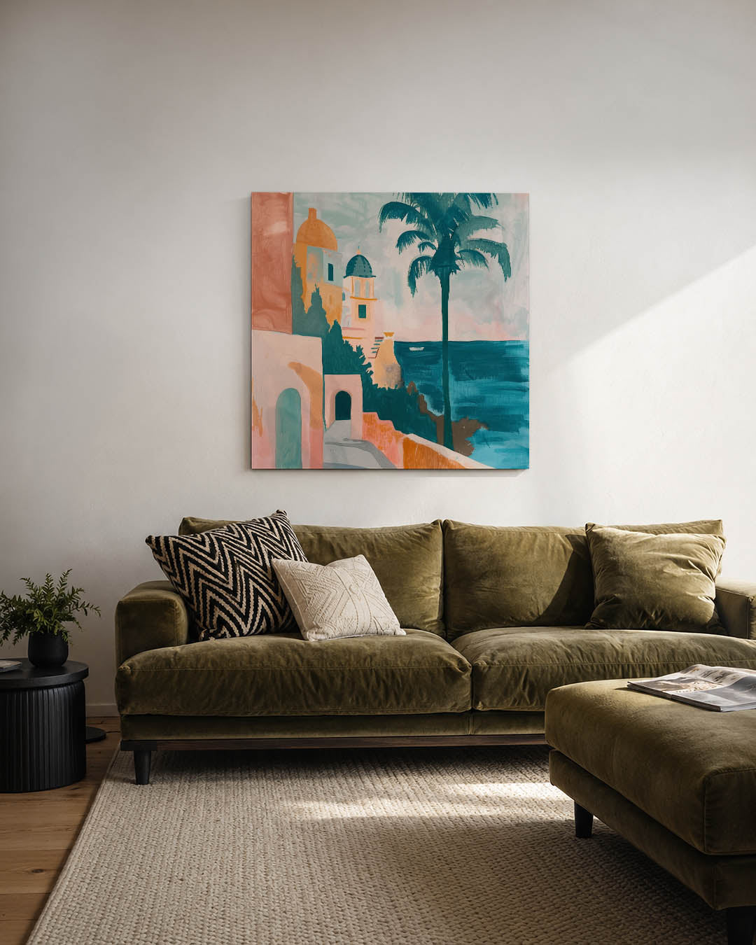 Kleurrijke kustlijn Kunstwerk
