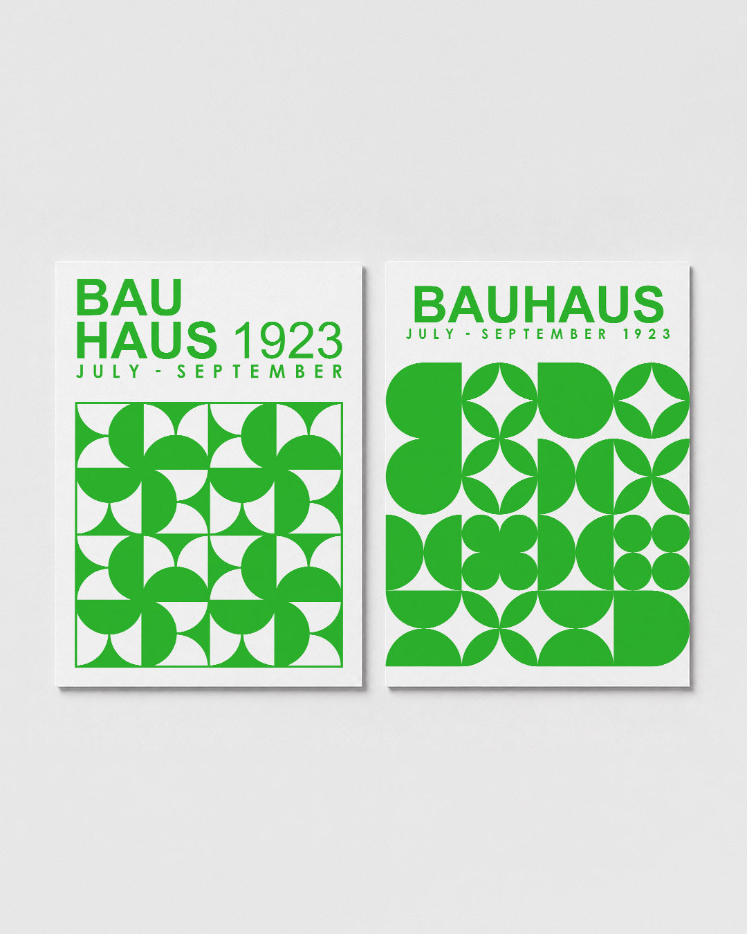 Groene vormenritme Posterset