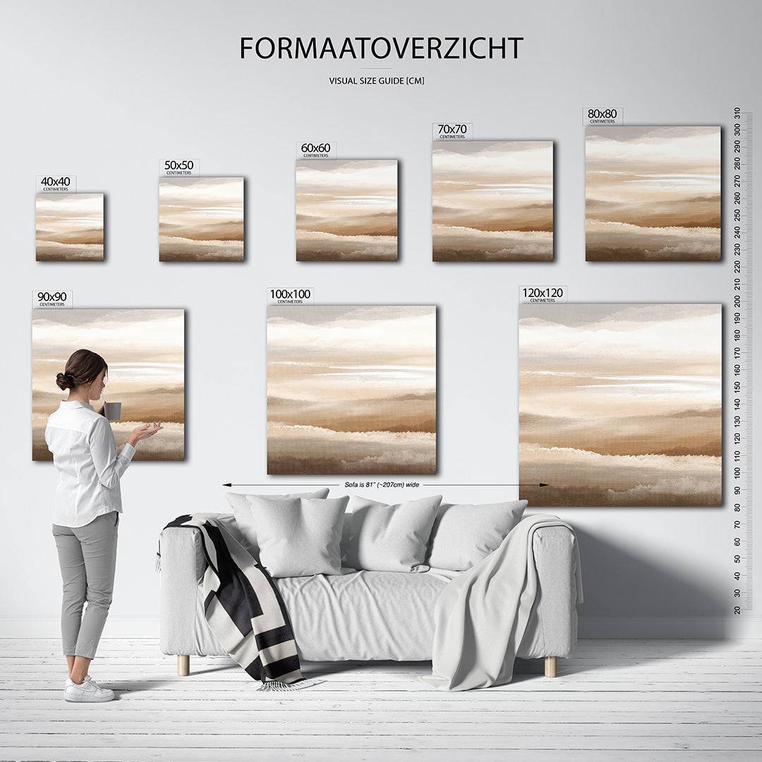 Zachte horizontale lijnen Kunstwerk