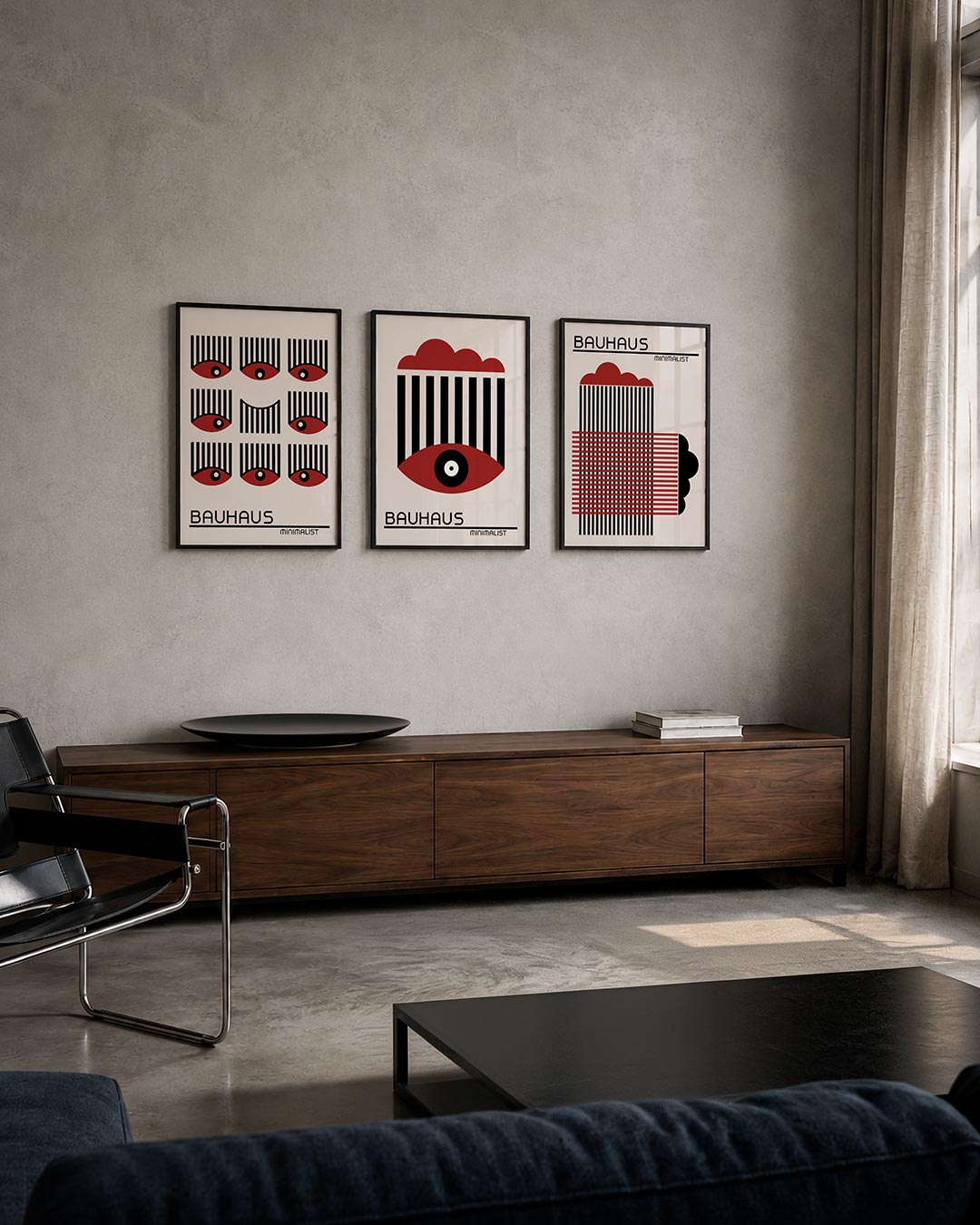 Oogpatroon en lijnen Posterset