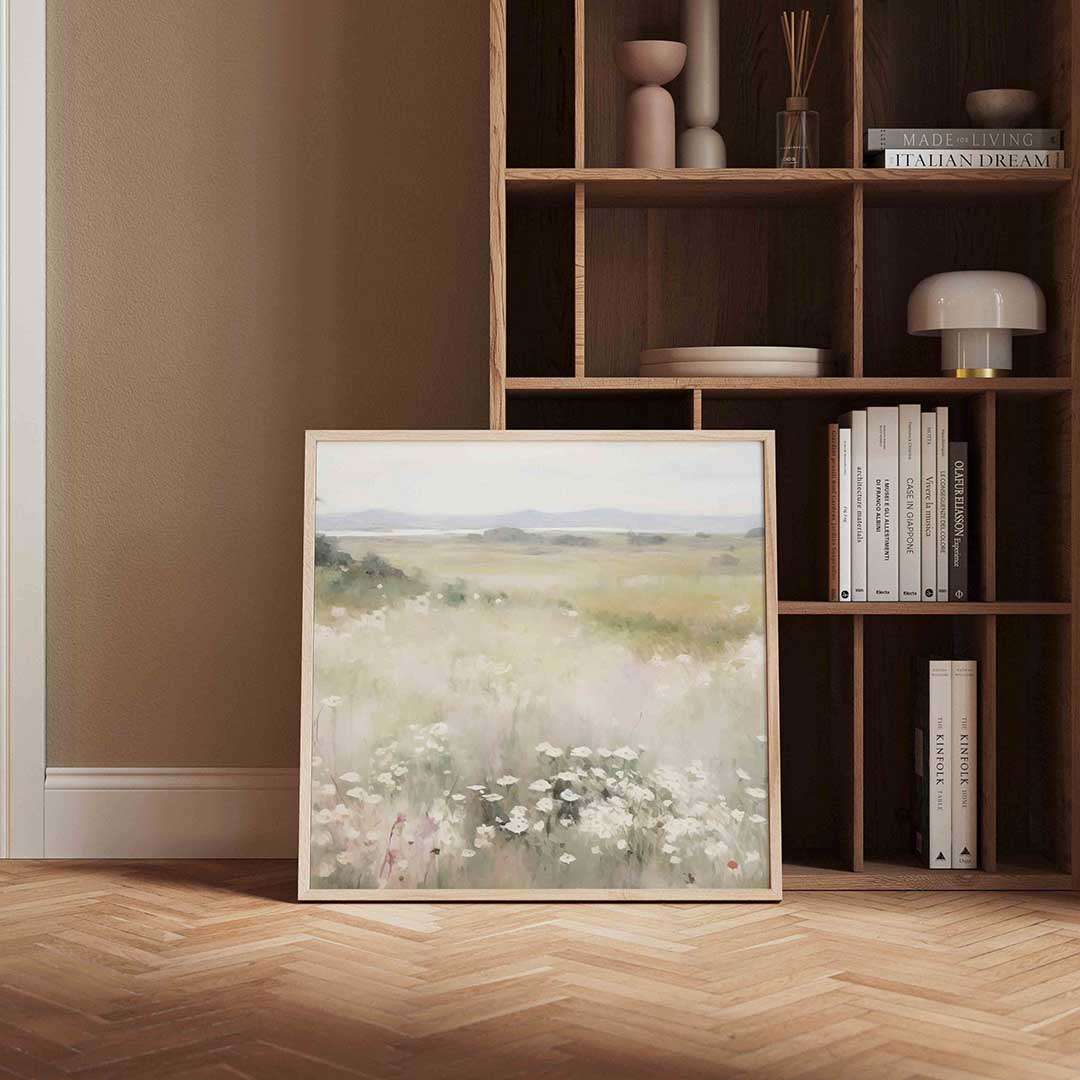 Bloemenveld landschap Poster
