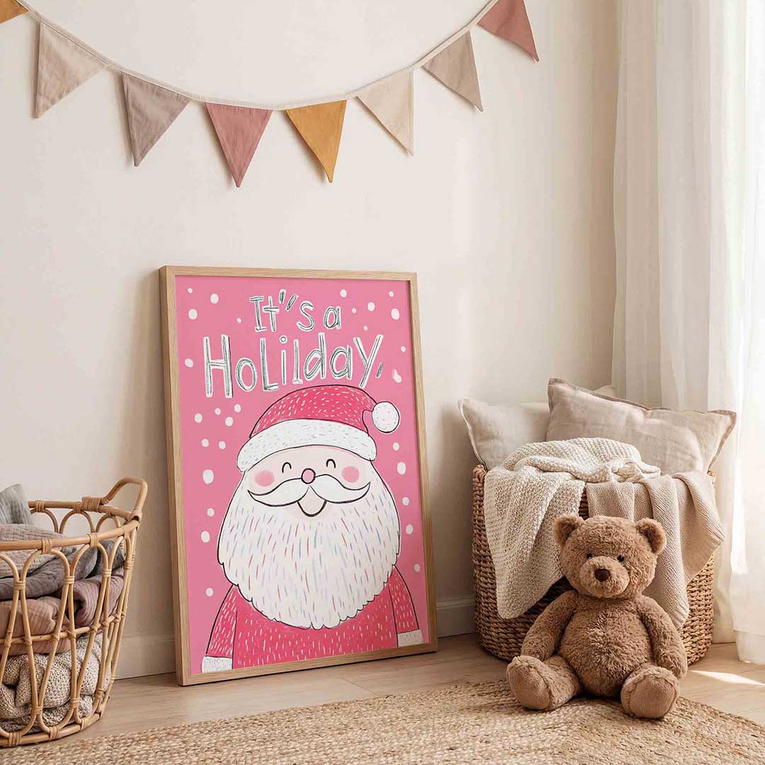 Kerstman met tekst Poster