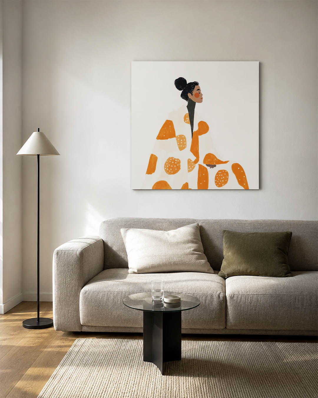 Vrouw met patronen Kunstwerk
