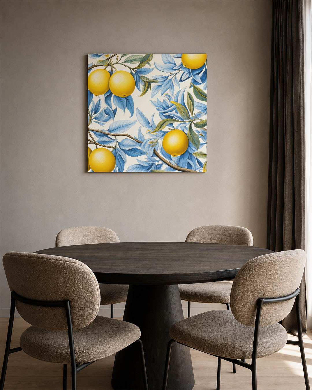 Citrus en bladeren Kunstwerk