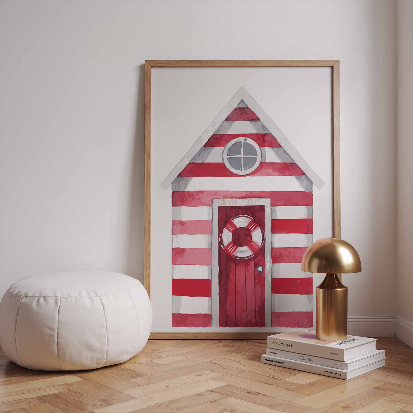 Strandhuisje Poster-WallArtistic