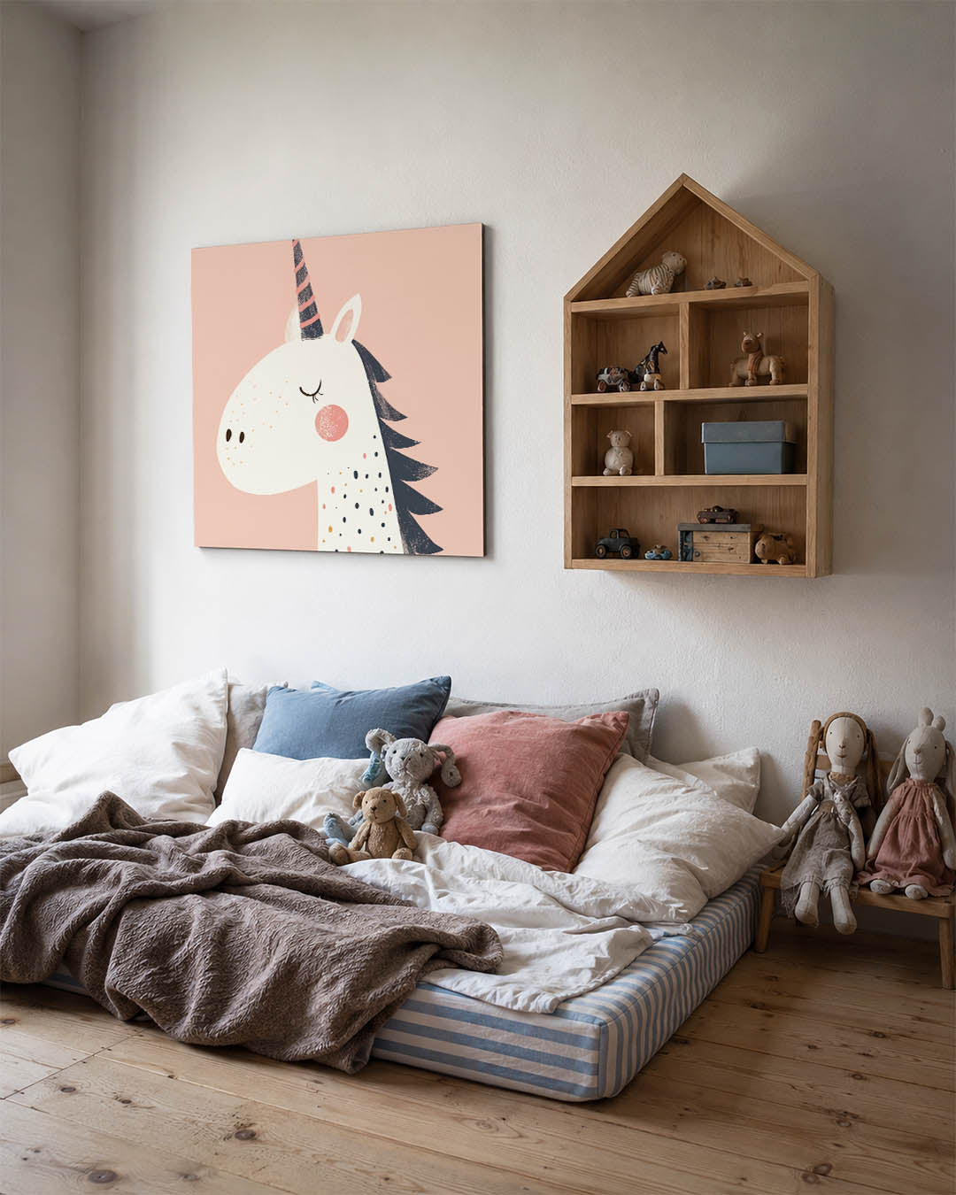 Dromerige eenhoorn illustratie Kunstwerk