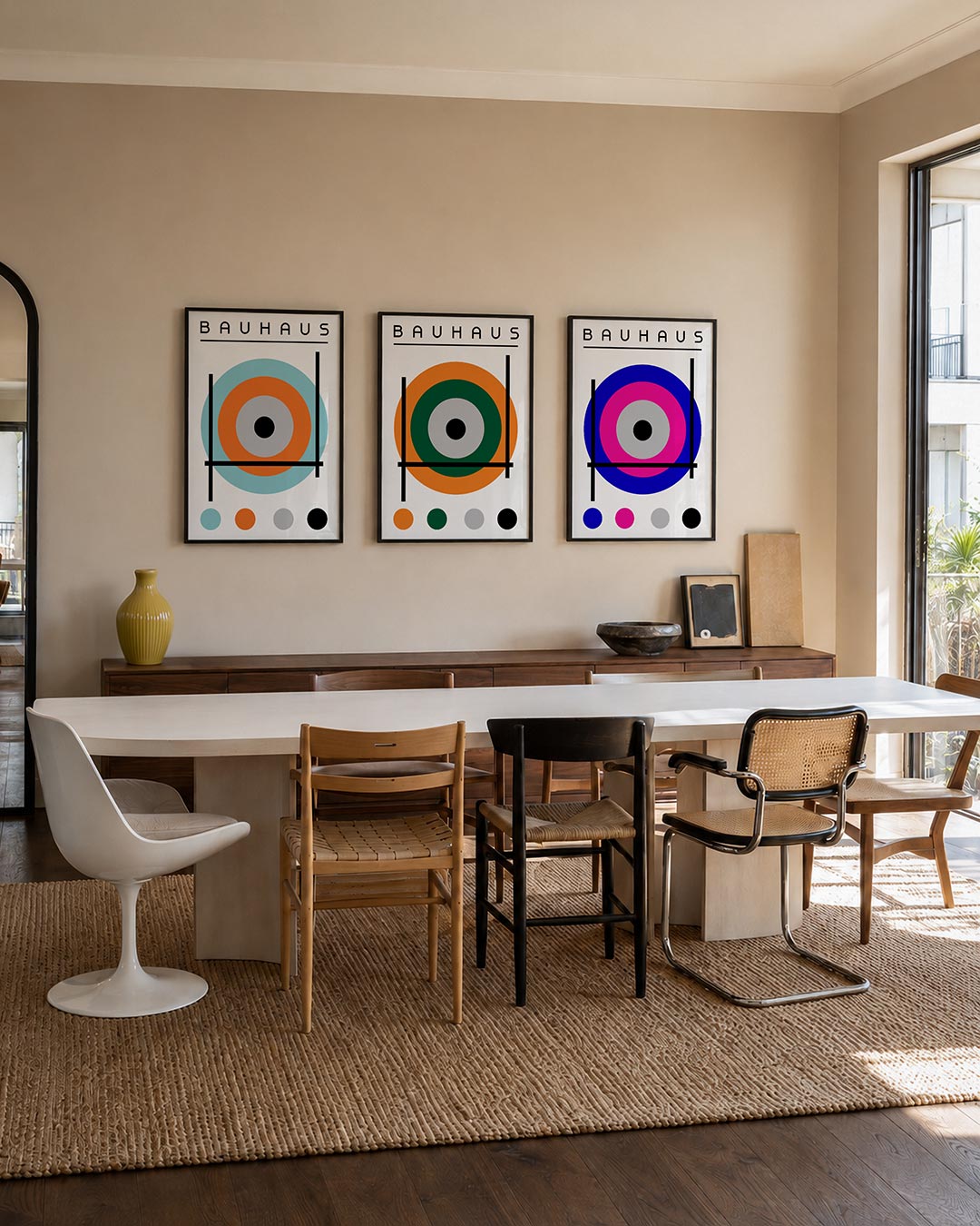Cirkel en lijnenspel Posterset
