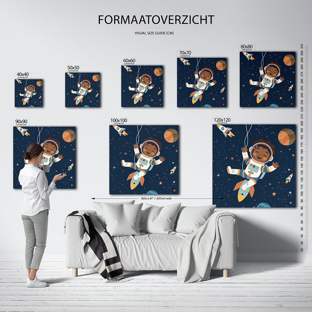 Vrolijke ruimte avontuur Kunstwerk