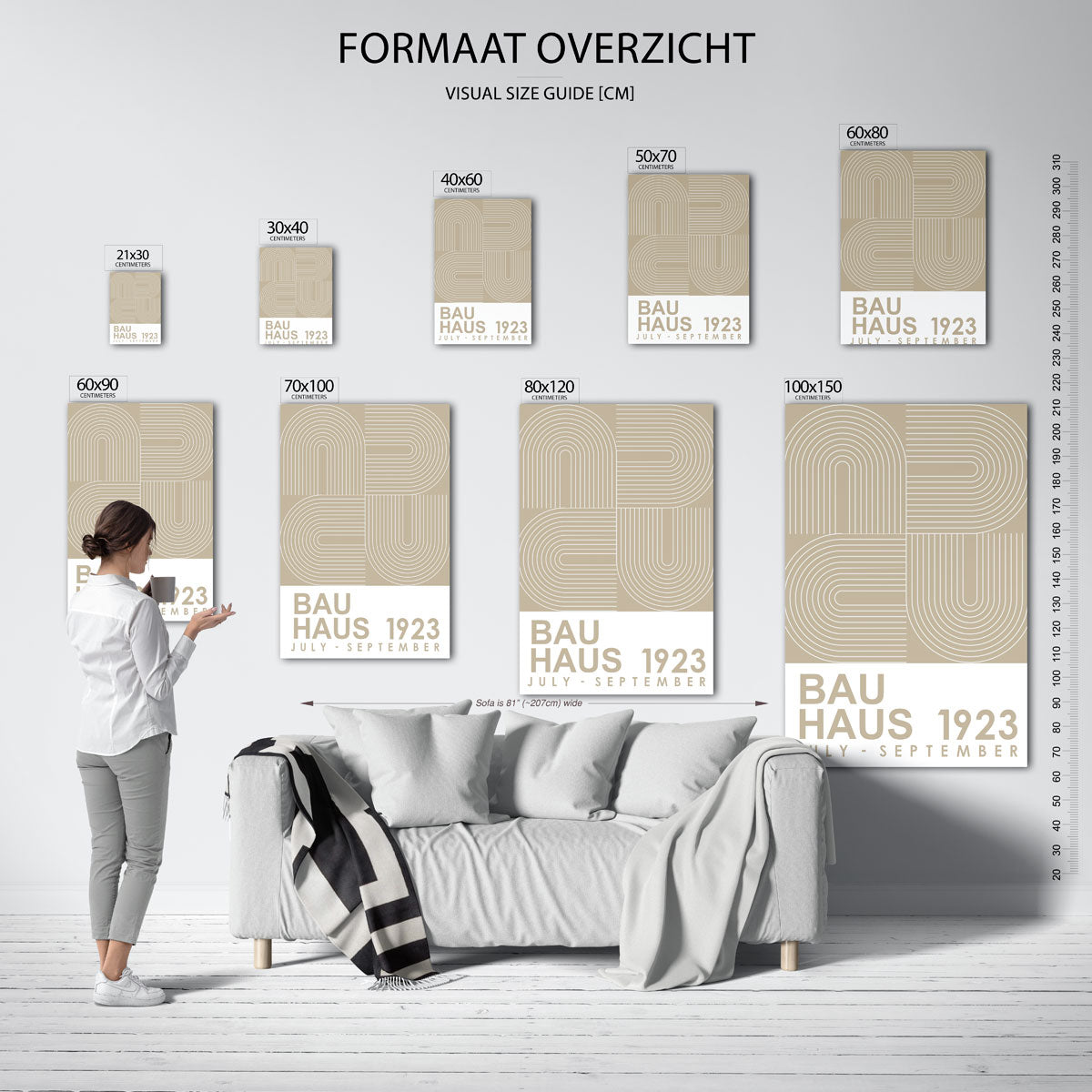 Grafische compositie met lijnen en tekst