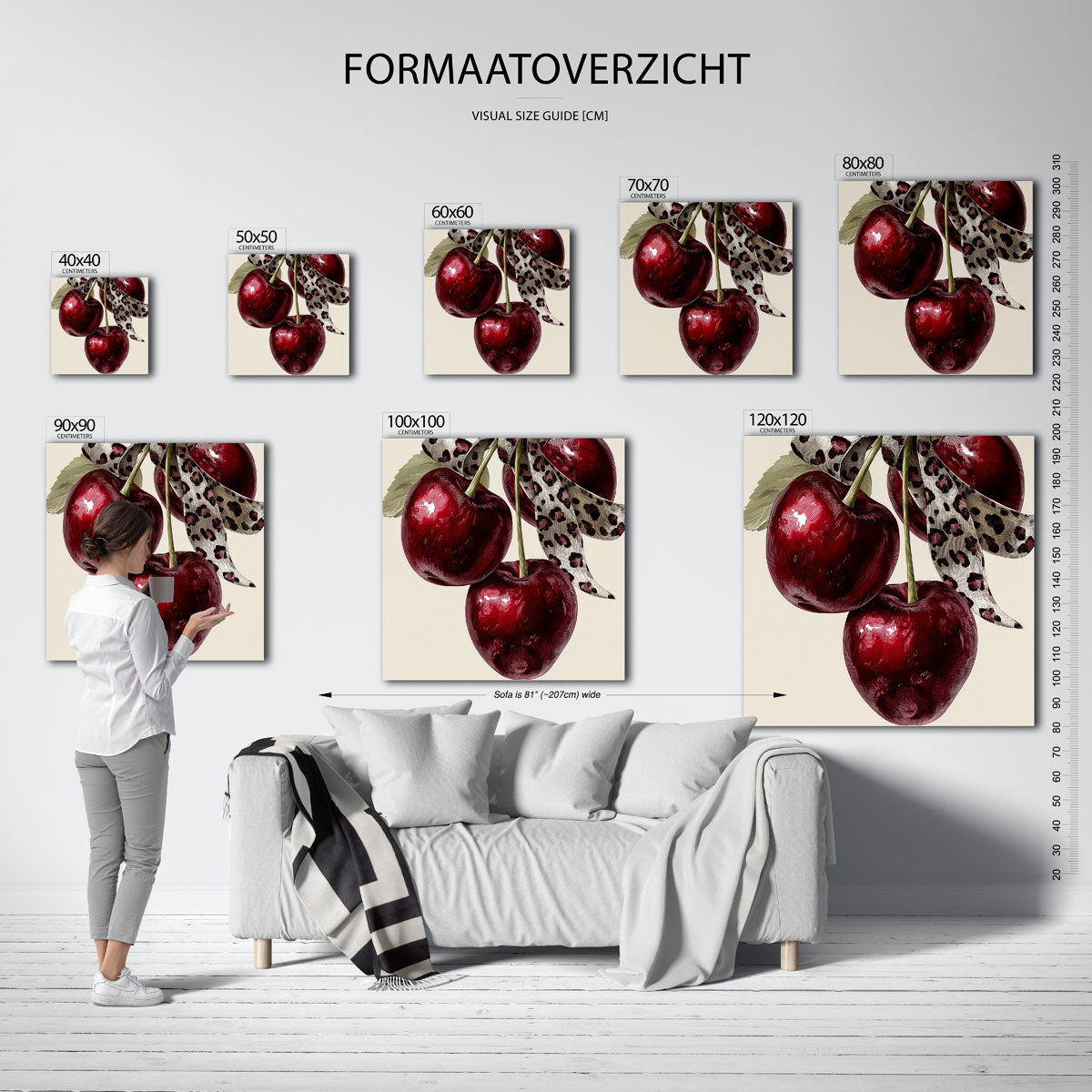Kersen met lint Poster