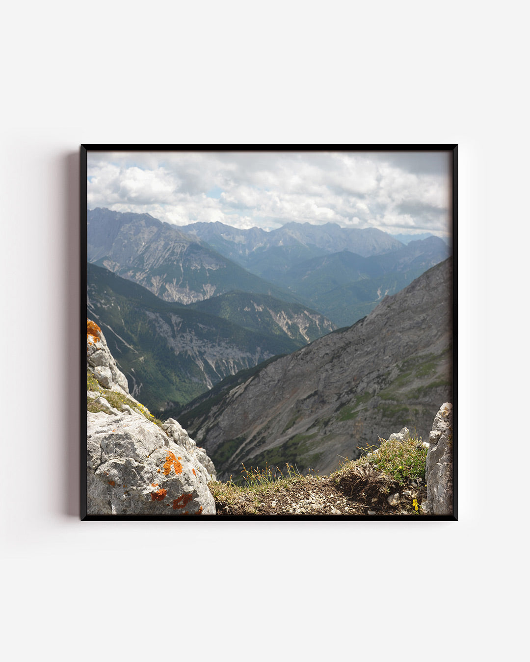 Berglandschap met rotsen Poster