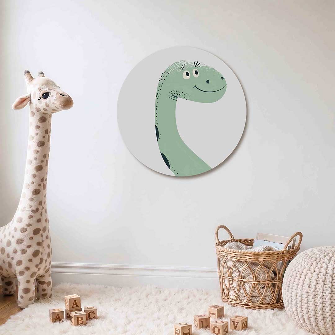 Dinosaurus illustratie Muurcirkel