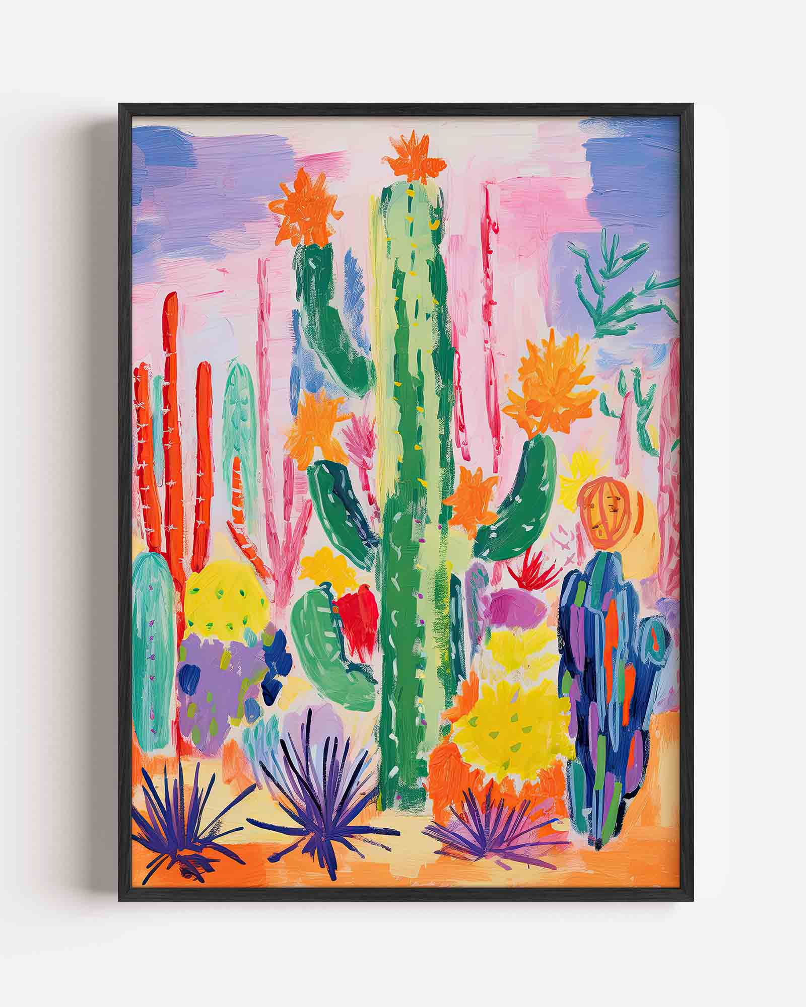 Kleurrijke cactussen Poster