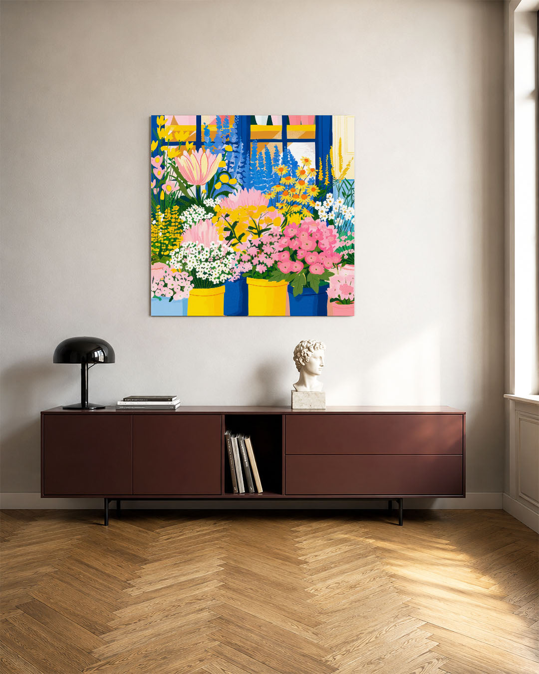 Bloemenexplosie Kunstwerk