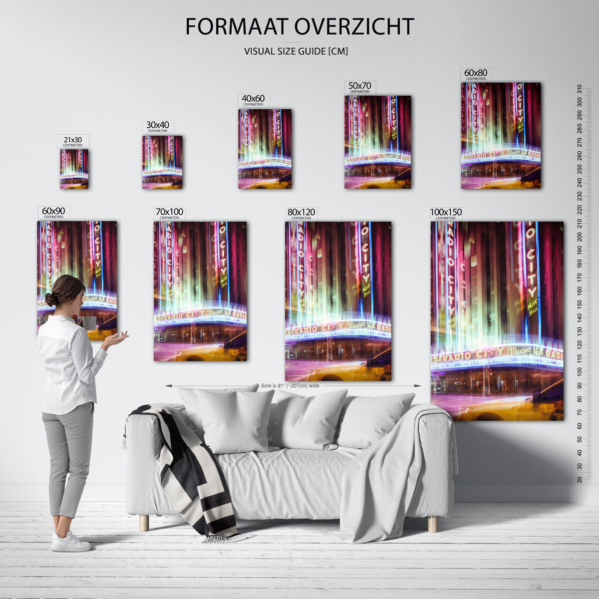 Stedelijke neon lichten Poster