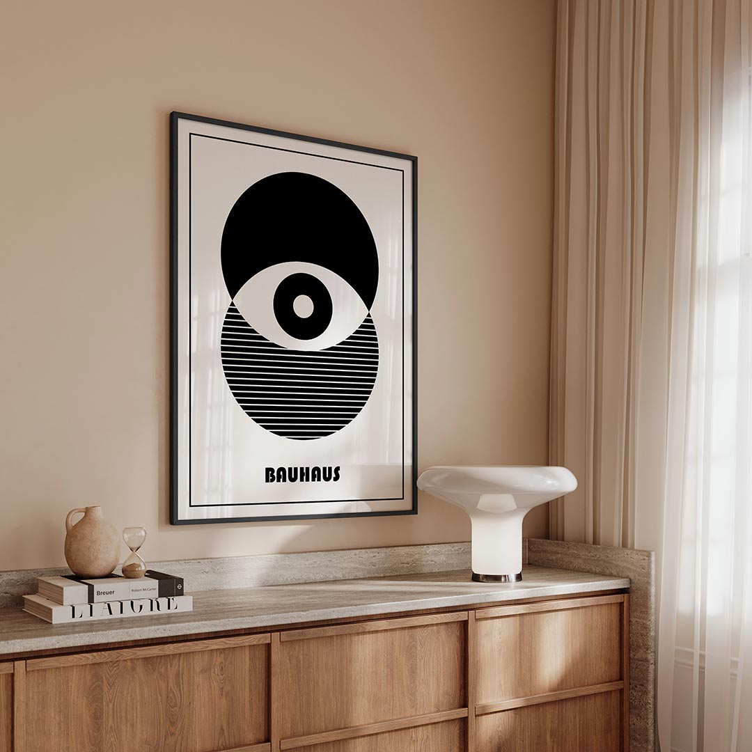 Cirkelstructuur en lijnen Poster