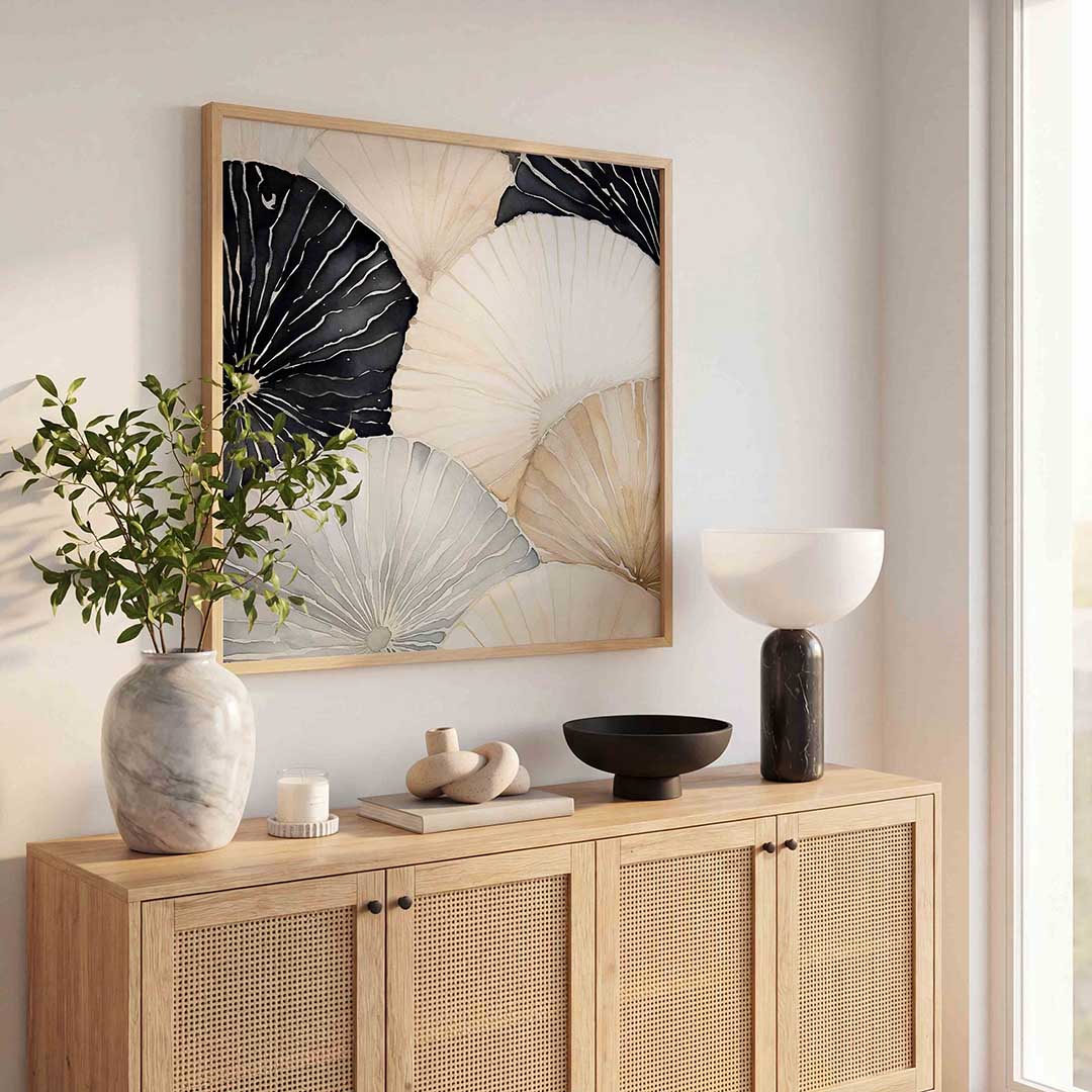 Abstracte schelpen Poster