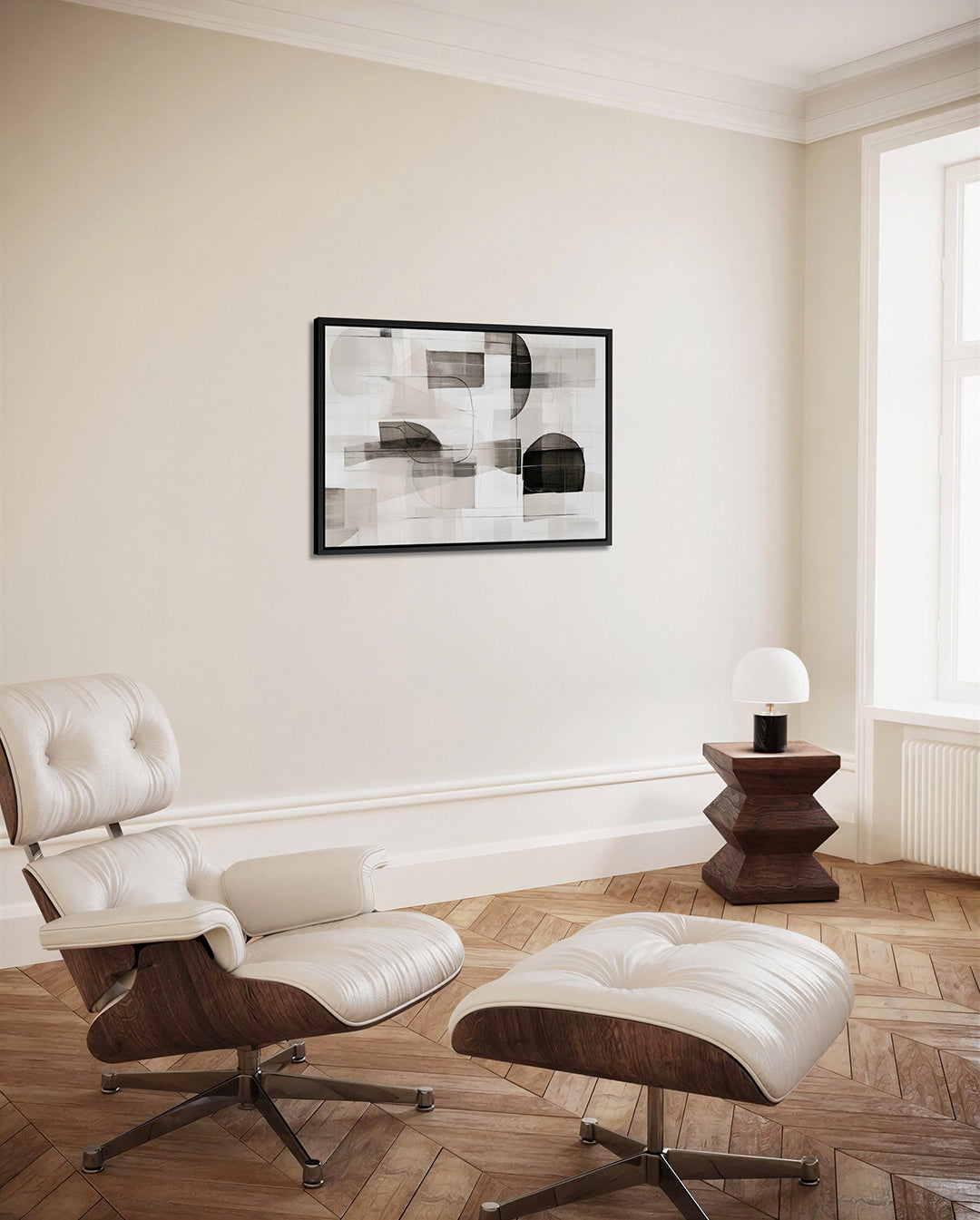 Geometrische vormen compositie Kunstwerk