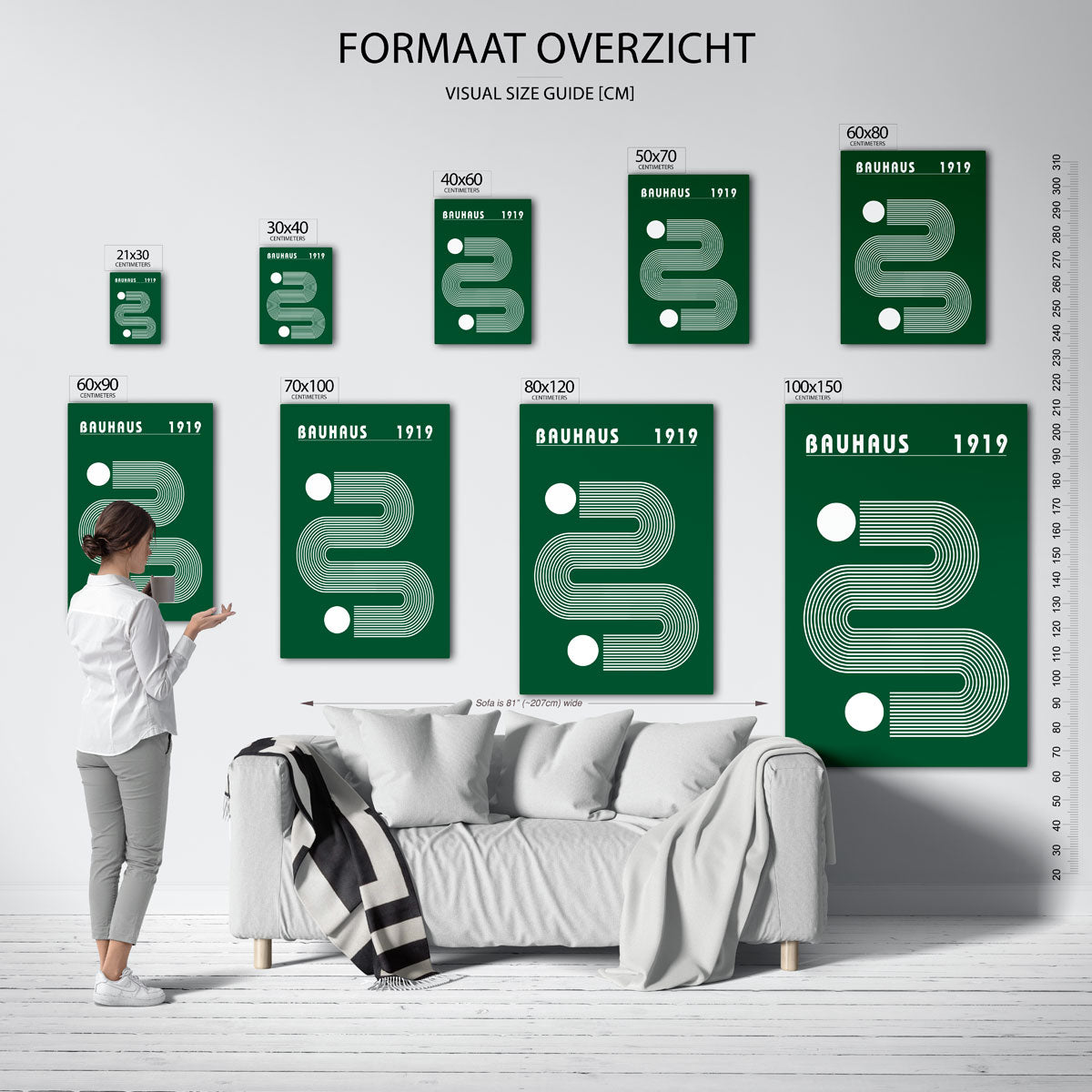 Lijnen en vormen Poster