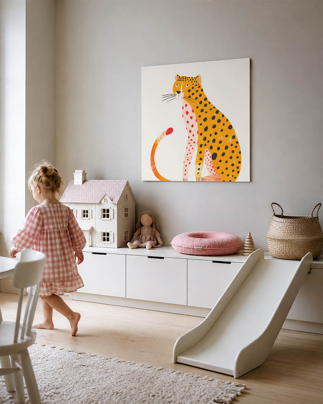 Gestileerde luipaard illustratie Kunstwerk