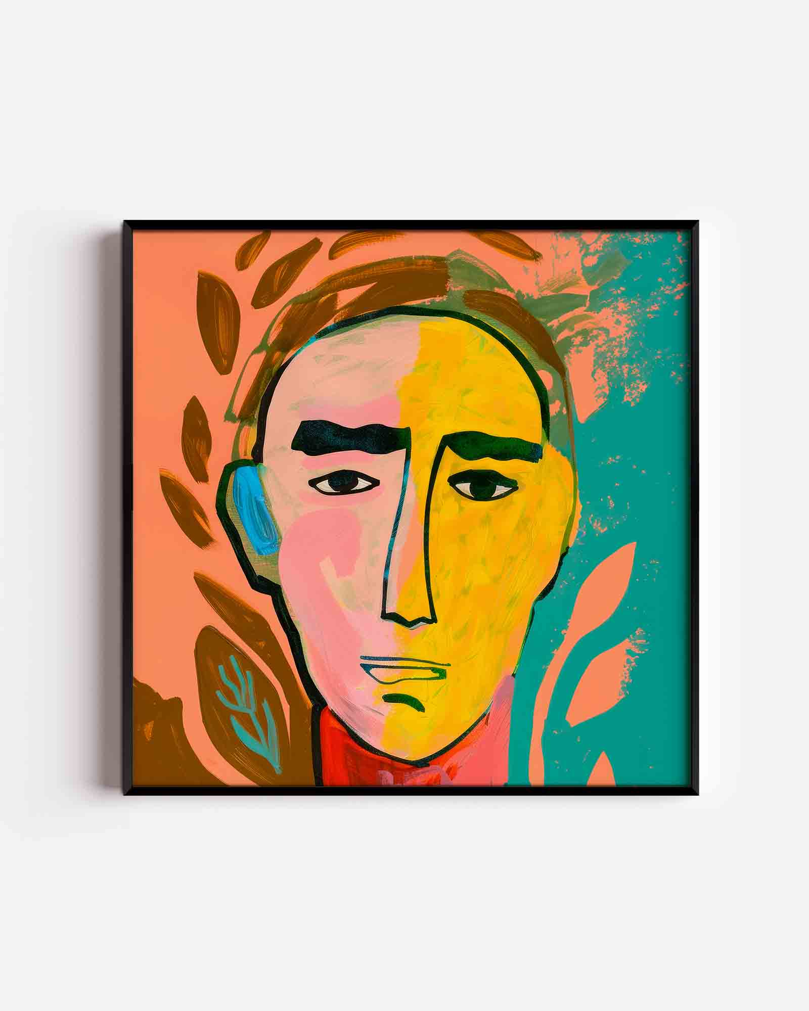 Abstracte gezichten Poster