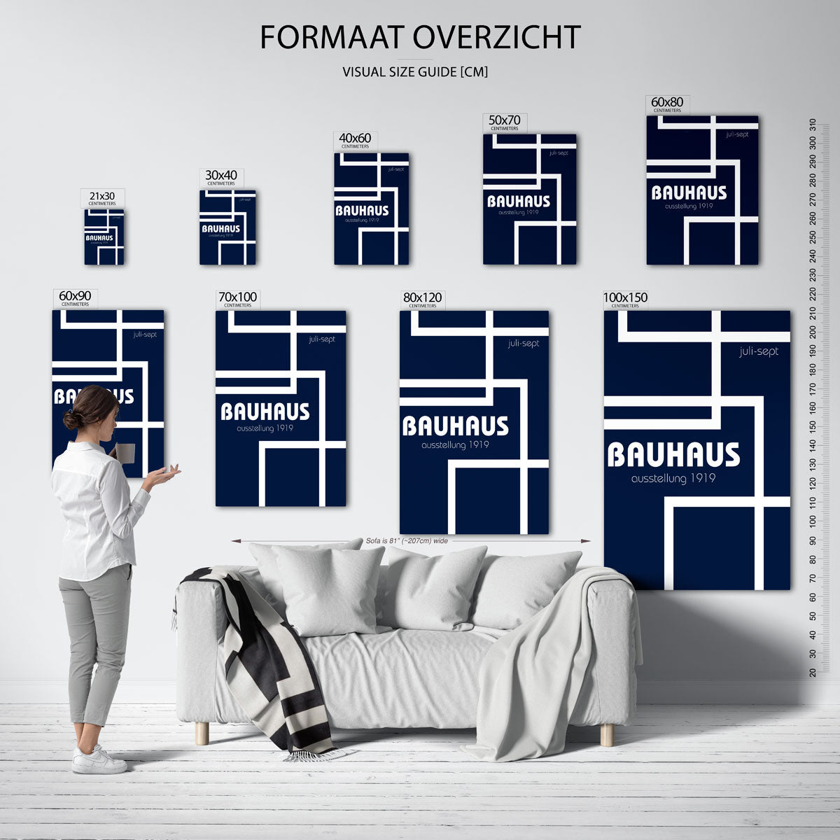 Lijnen en vlakken Poster