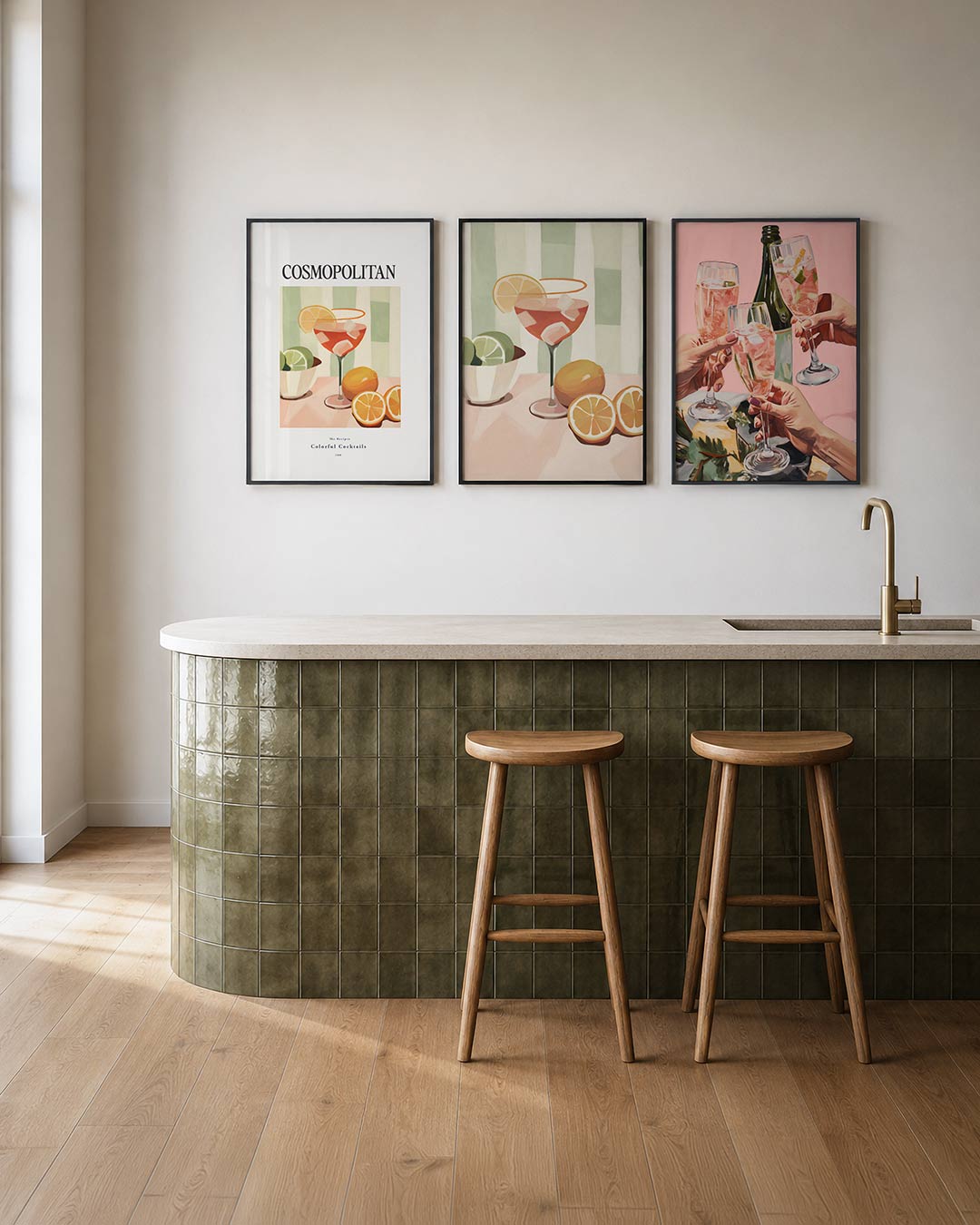 Fruitige cocktailkleuren Posterset