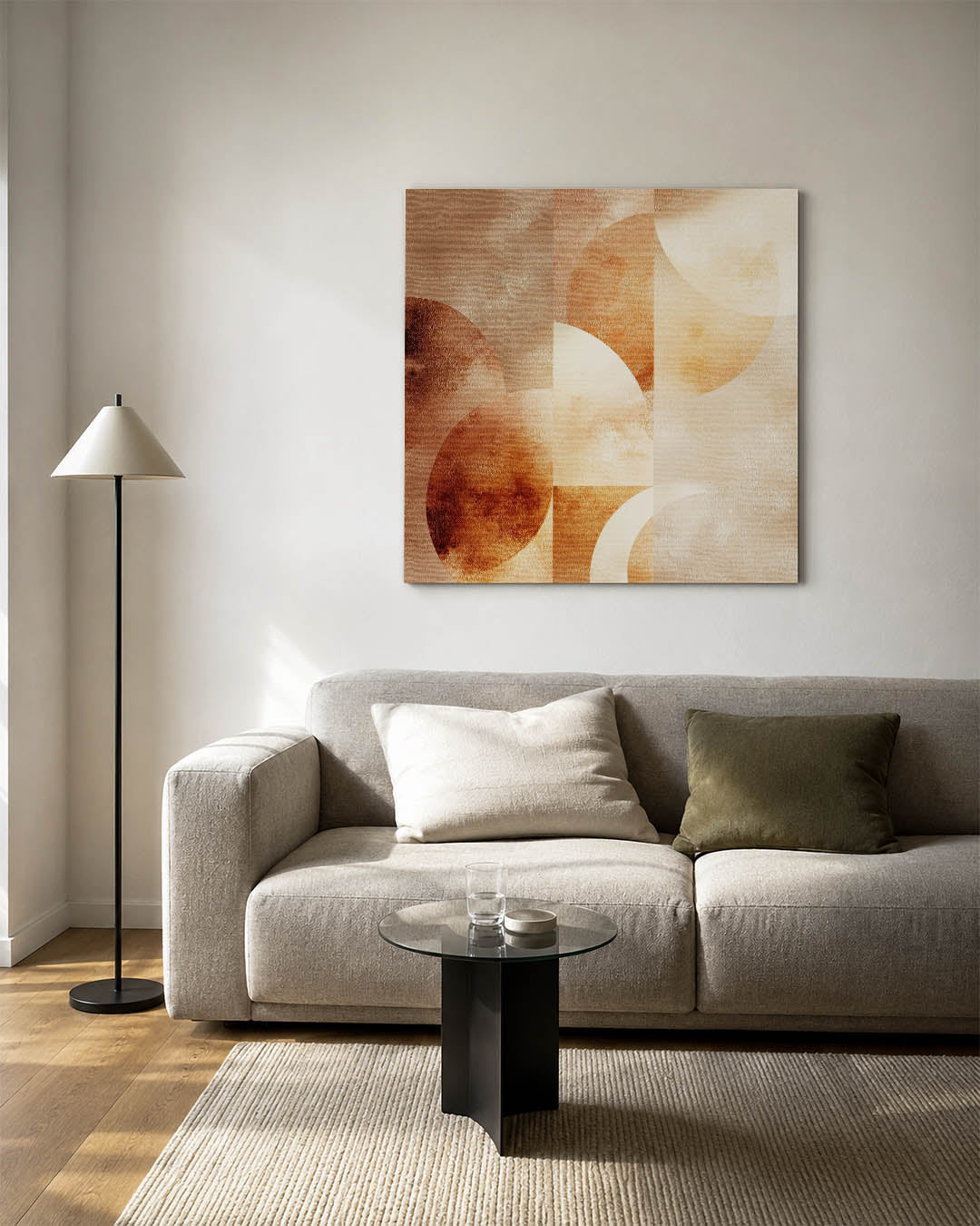Geometrische vormen compositie Kunstwerk