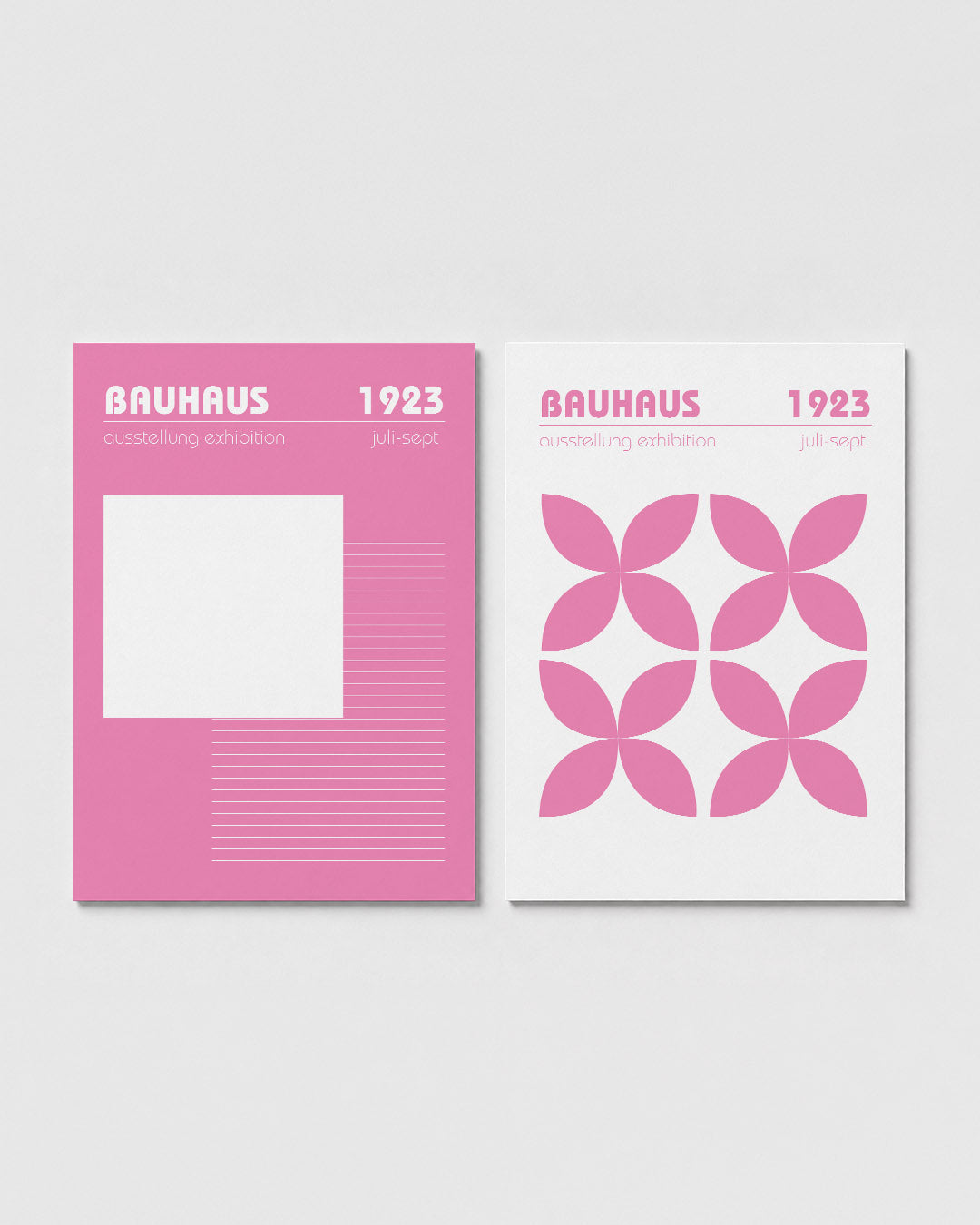 Roze lijnenstructuur Posterset
