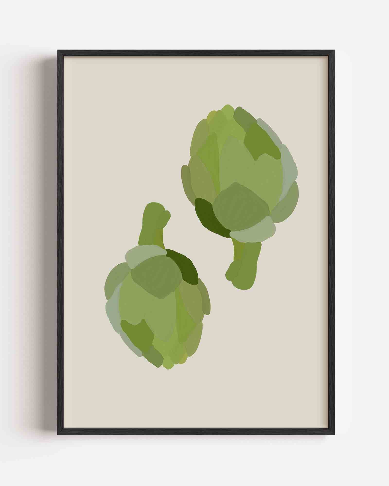 Groene artisjokken Poster
