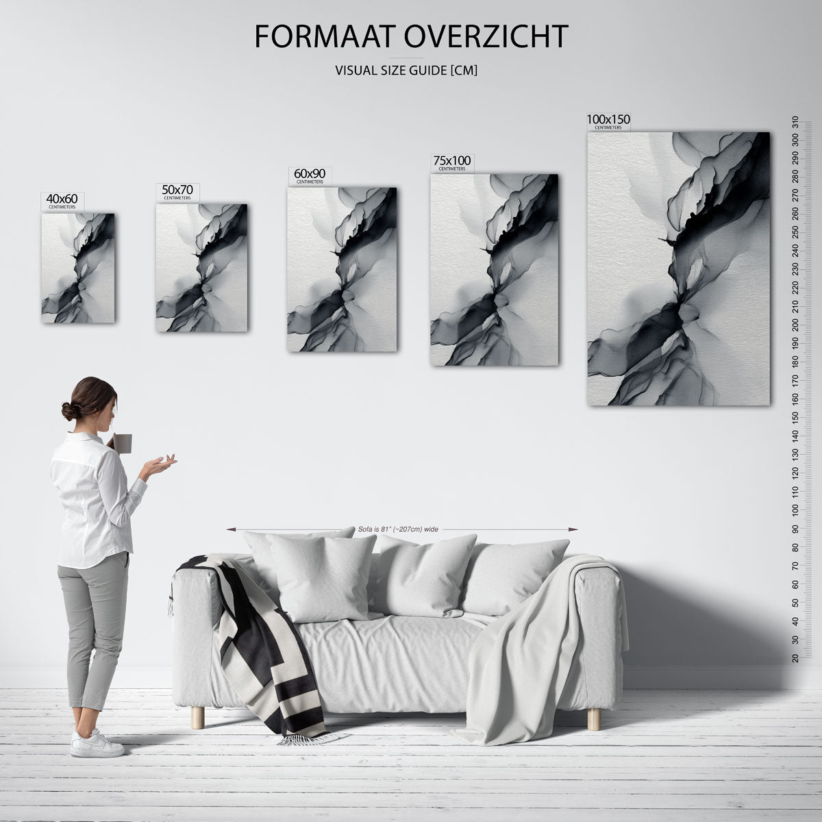 Vloeiende lijnen Kunstwerk