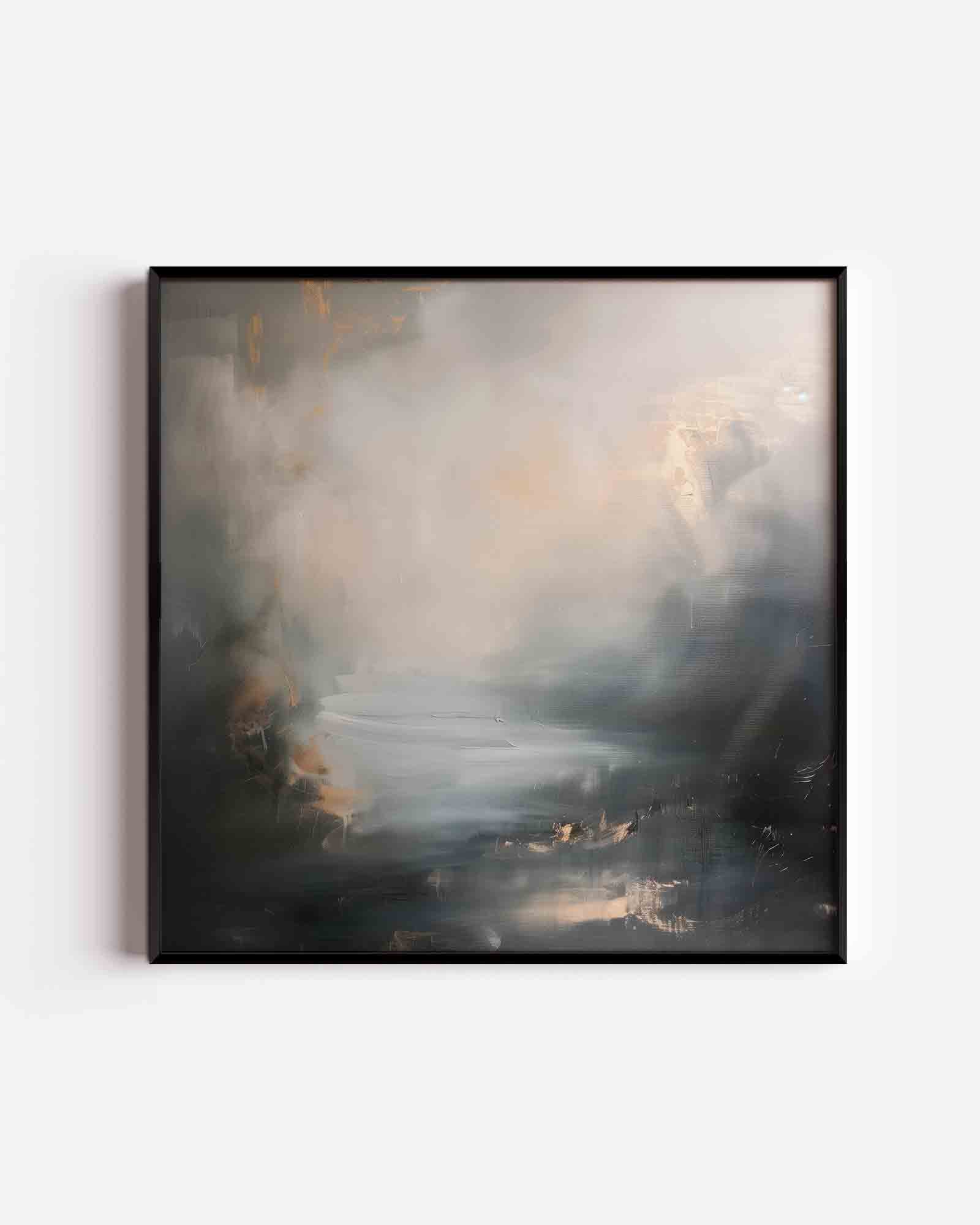 Abstracte mistige landschappen Poster