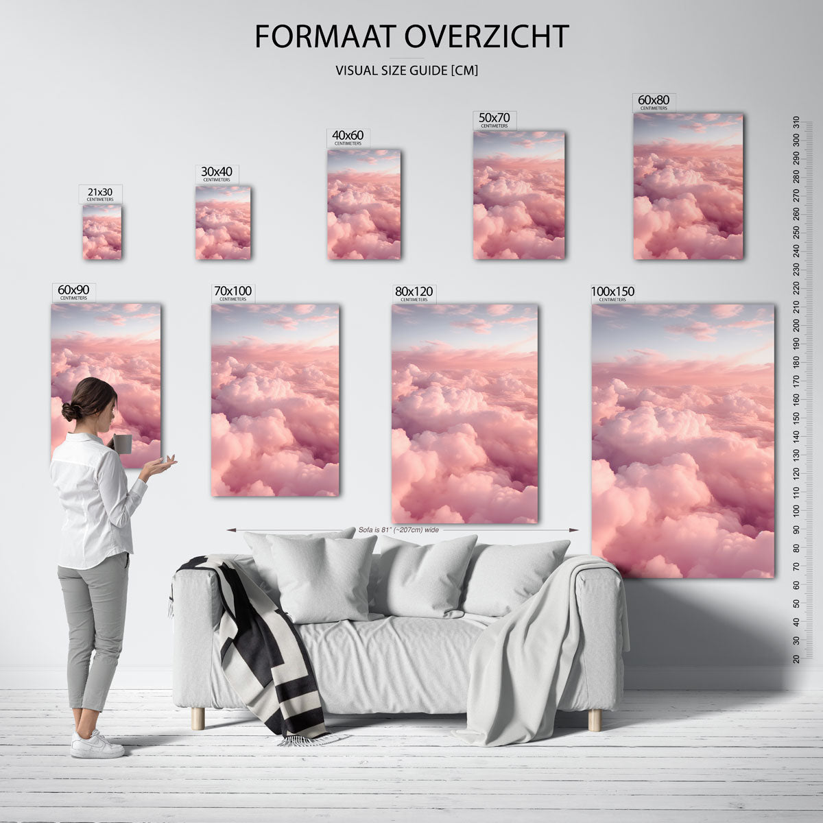 Roze wolken Poster